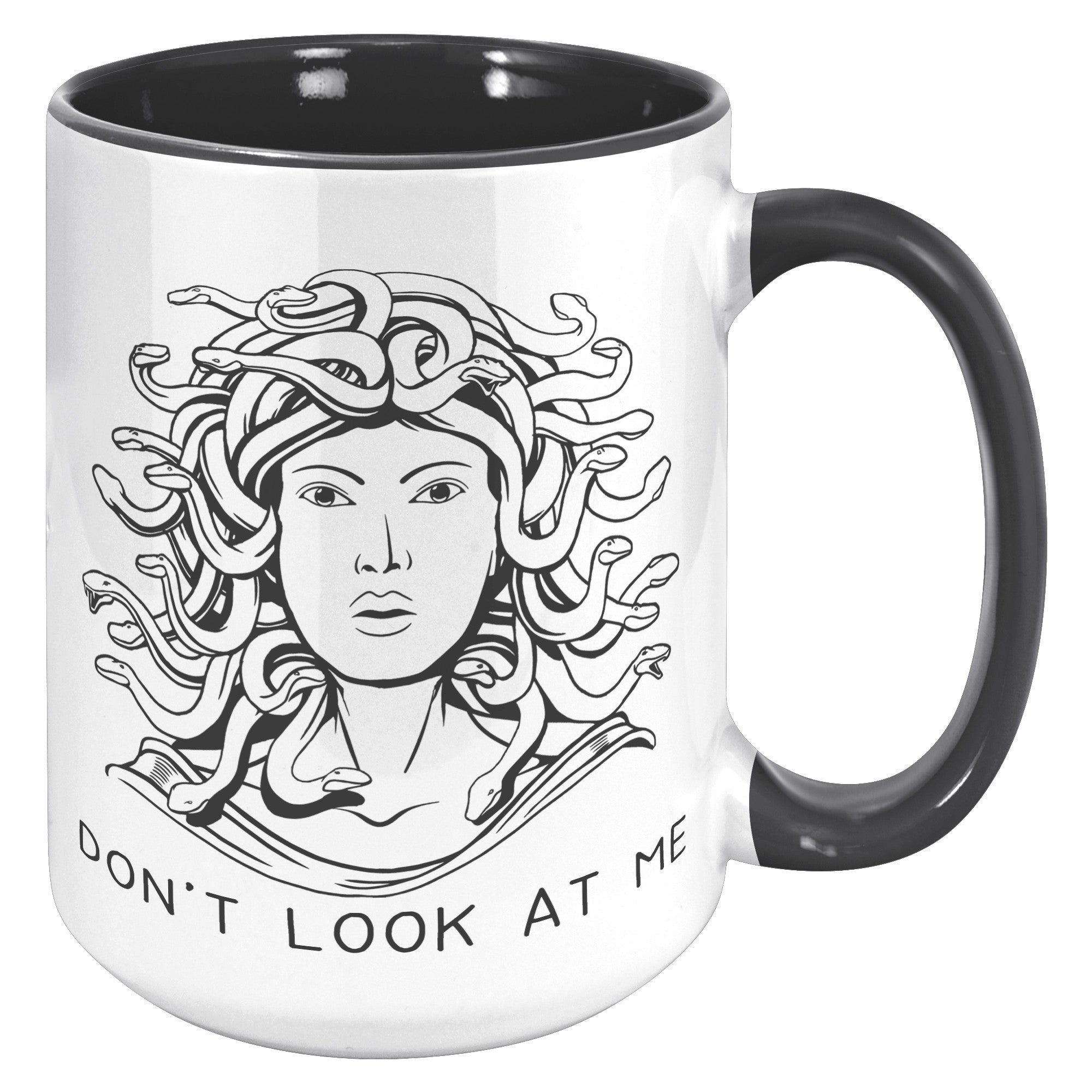 15oz Accent Mug - Medusa Don't Look