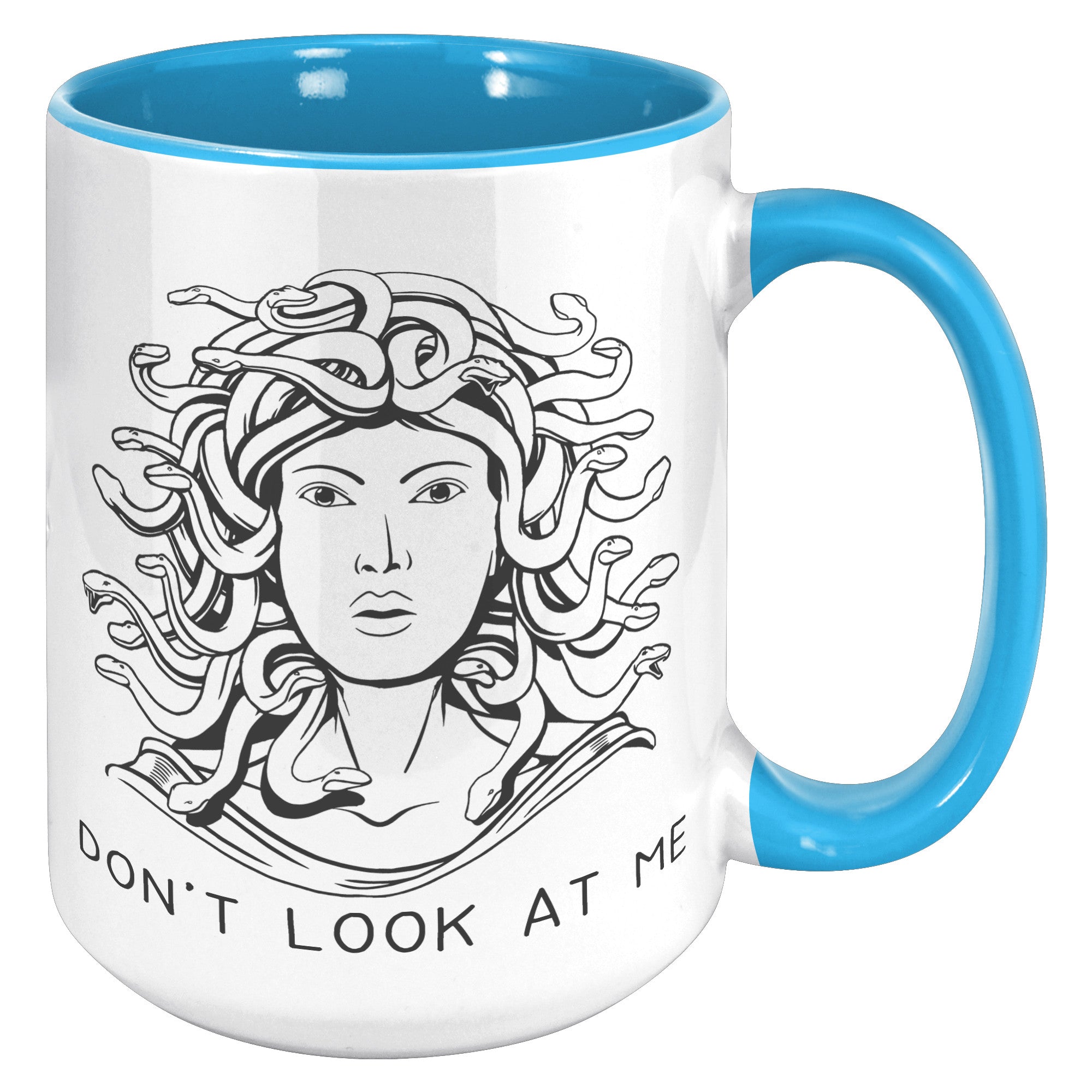 15oz Accent Mug - Medusa Don't Look