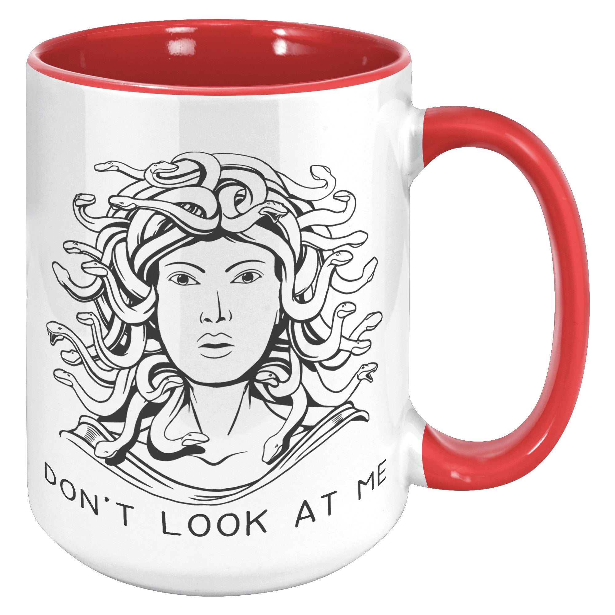 15oz Accent Mug - Medusa Don't Look