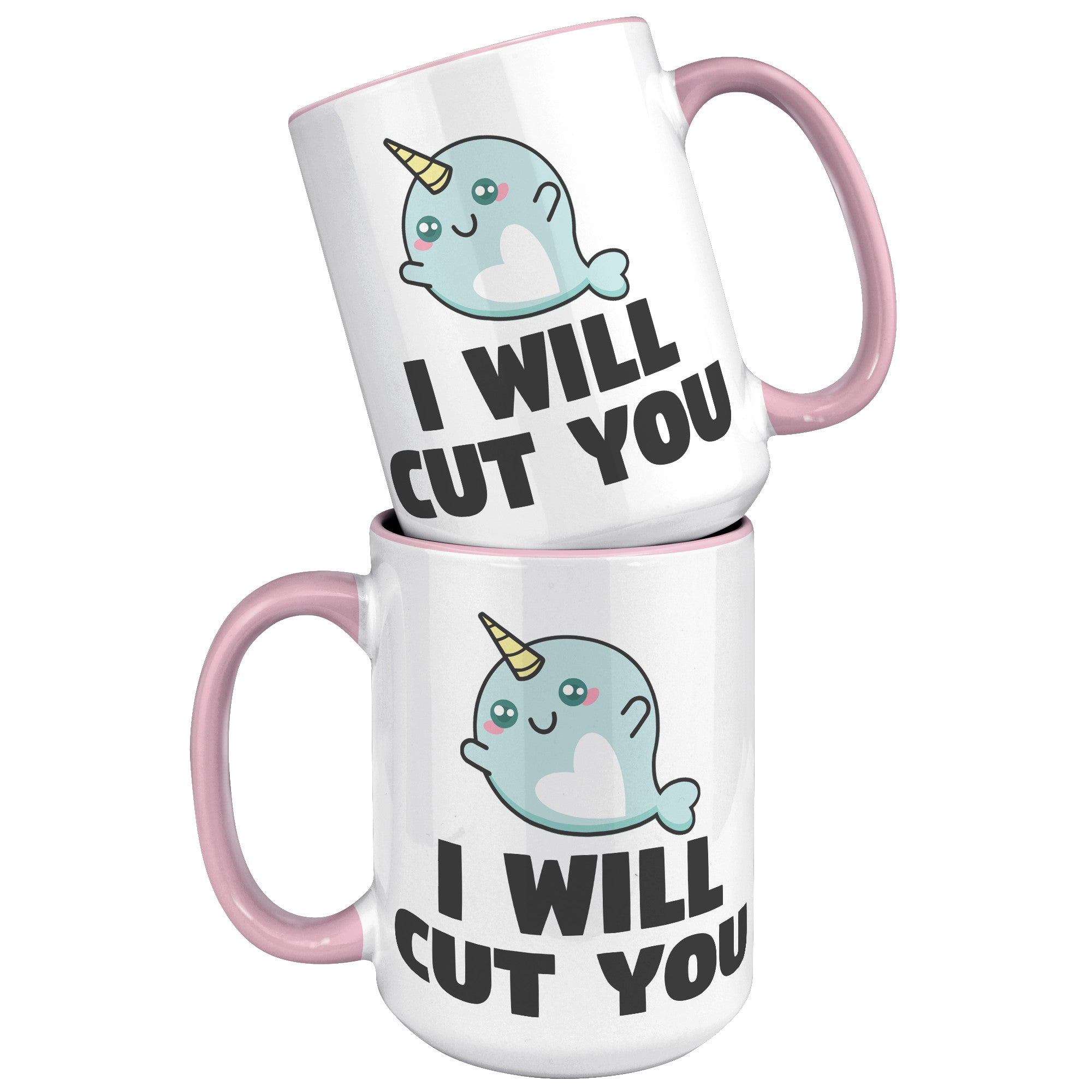15oz Accent Mug - Narwhal Cut You