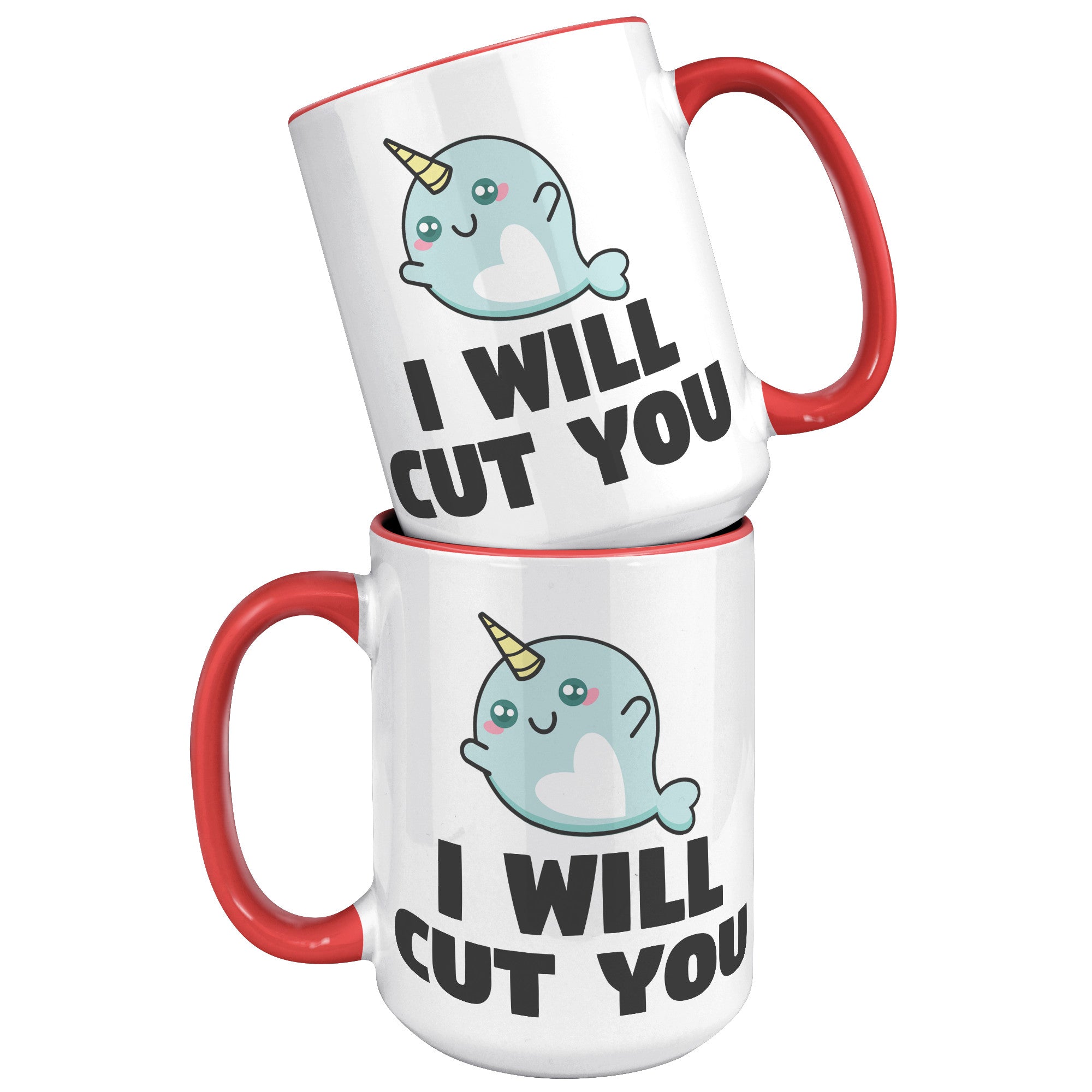 15oz Accent Mug - Narwhal Cut You