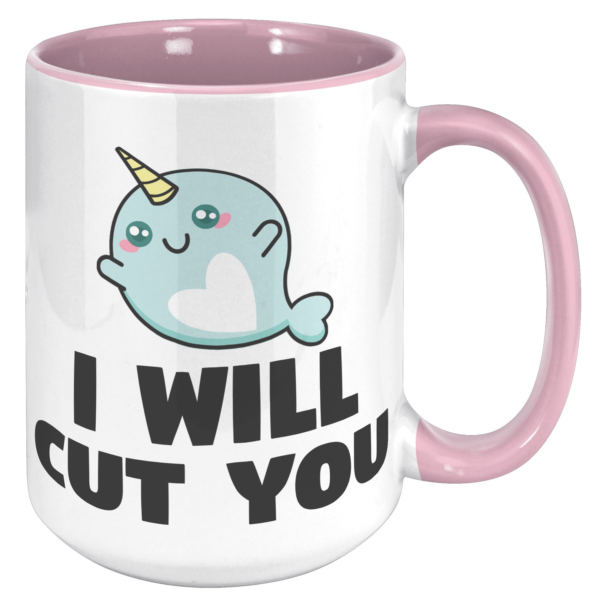 15oz Accent Mug - Narwhal Cut You