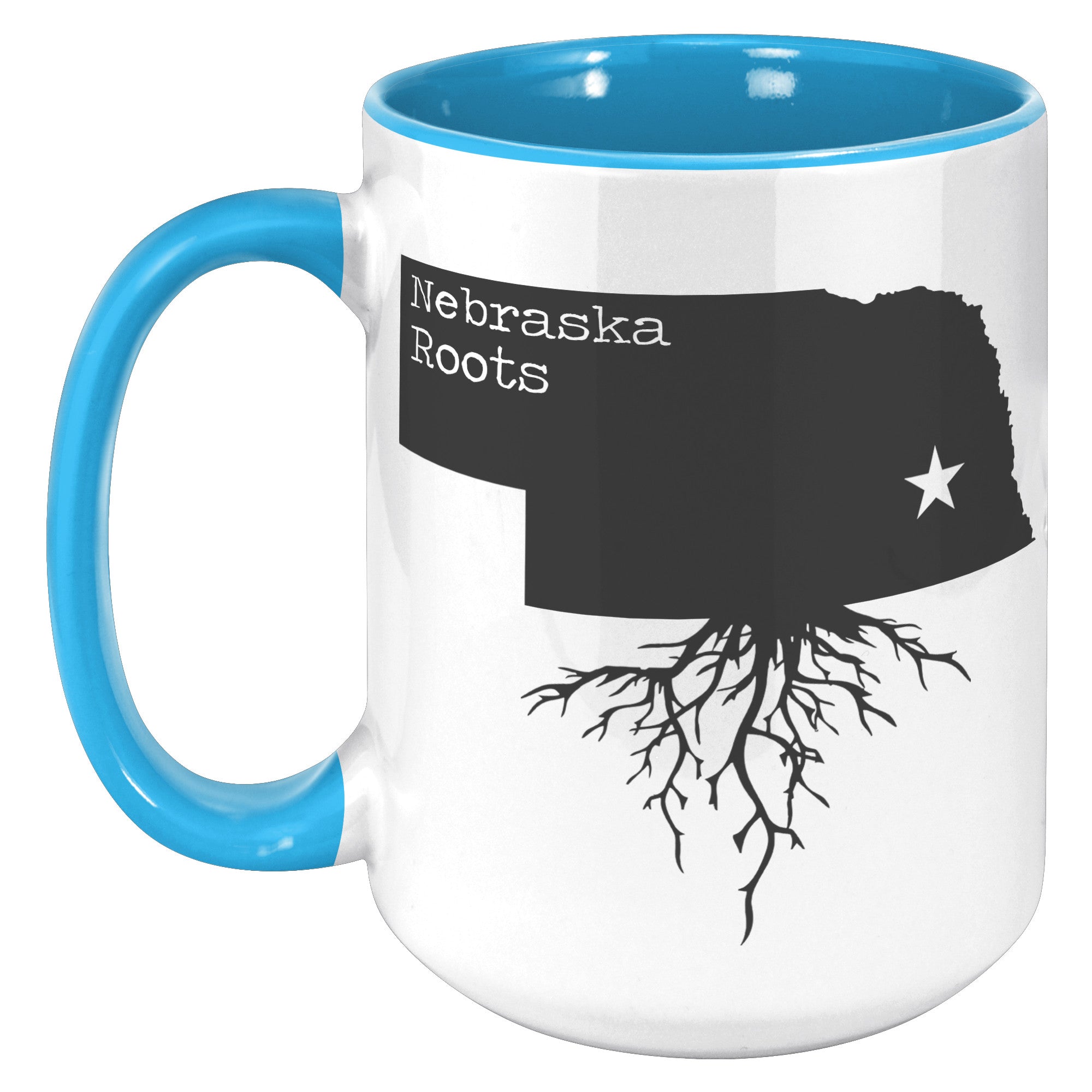 15oz Accent Mug - Nebraska Roots
