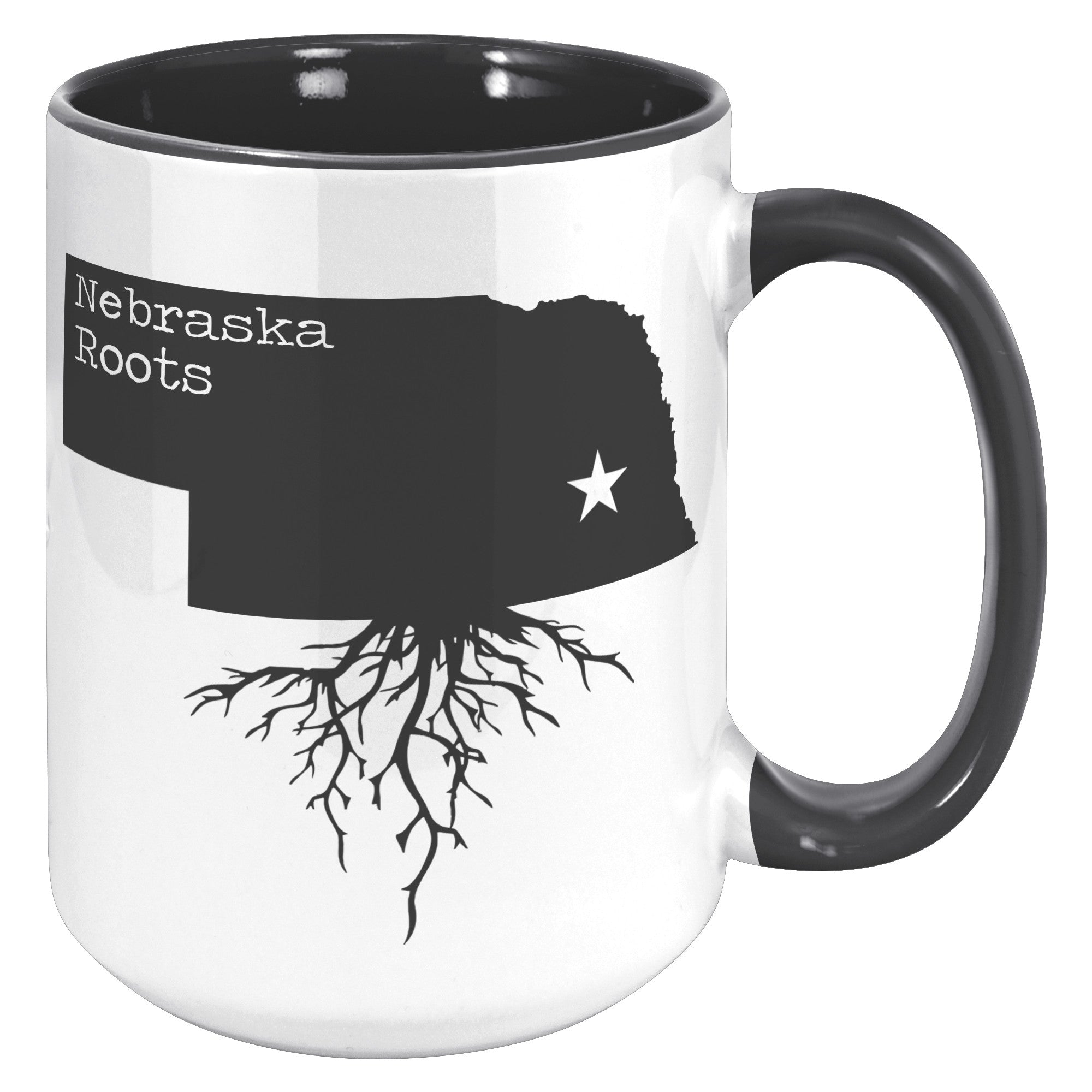 15oz Accent Mug - Nebraska Roots