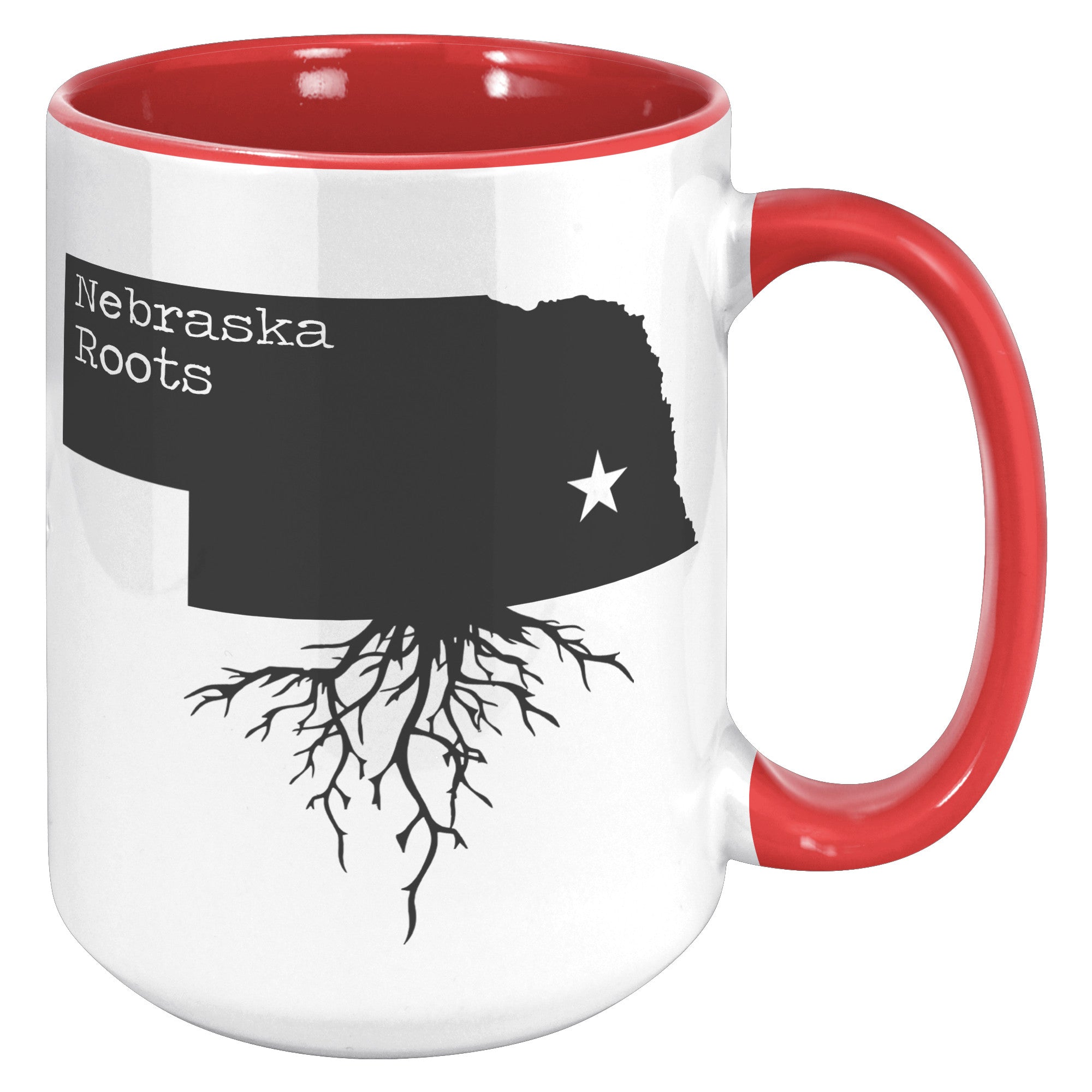 15oz Accent Mug - Nebraska Roots