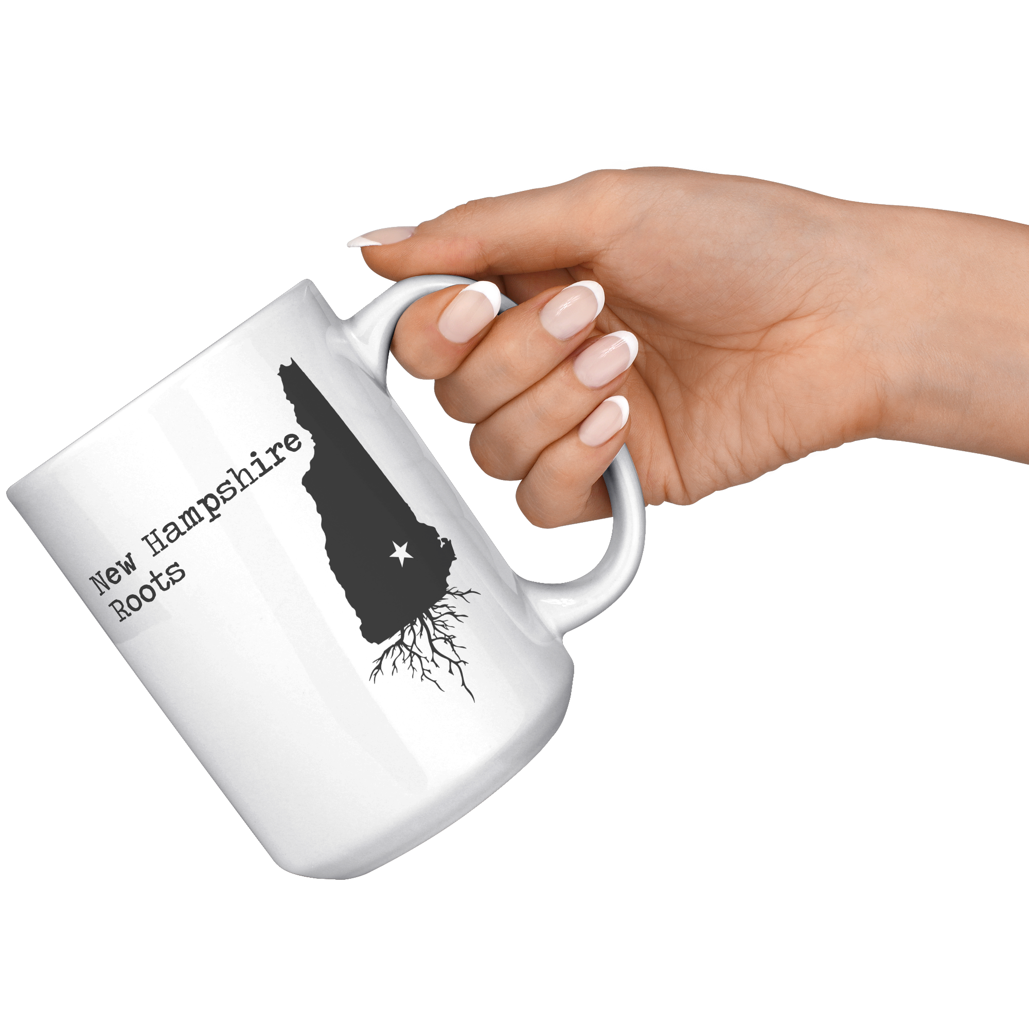 15oz_Accent_Mug_-_New_Hampshire_Roots_White_RH_Model_Mockup.png
