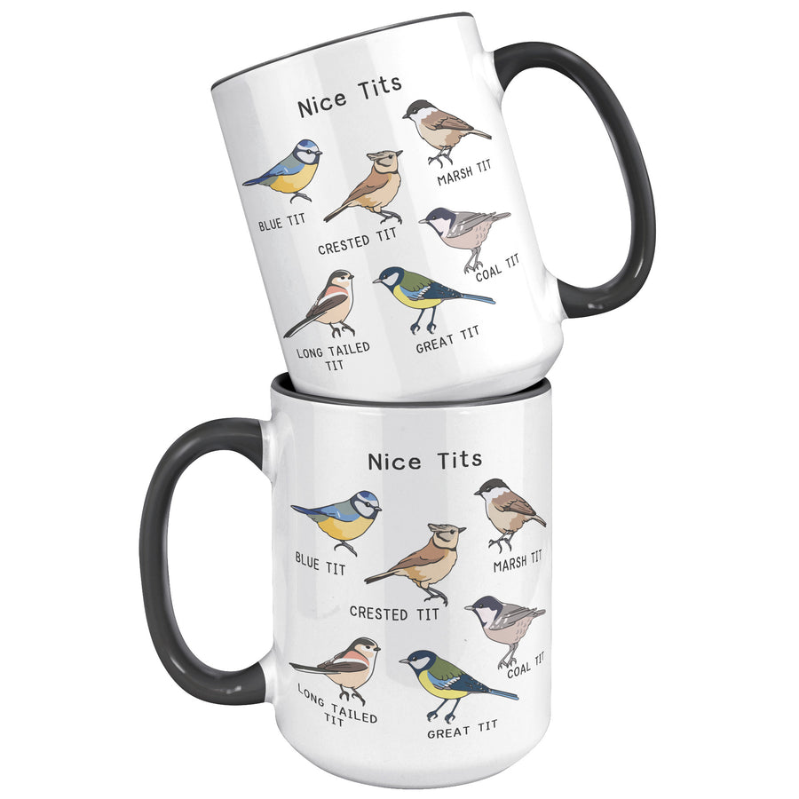 15oz Accent Mug - Nice Tits Birds