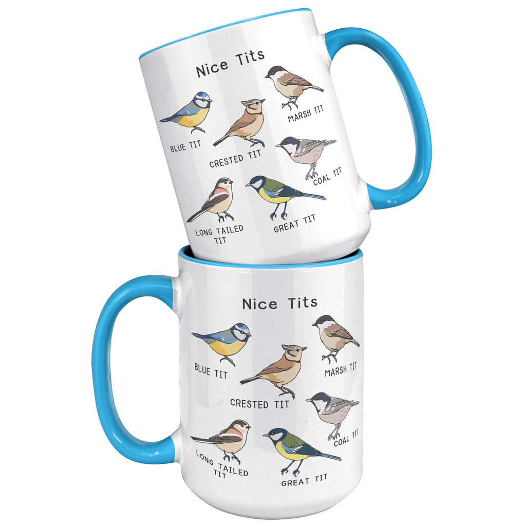 15oz Accent Mug - Nice Tits Birds