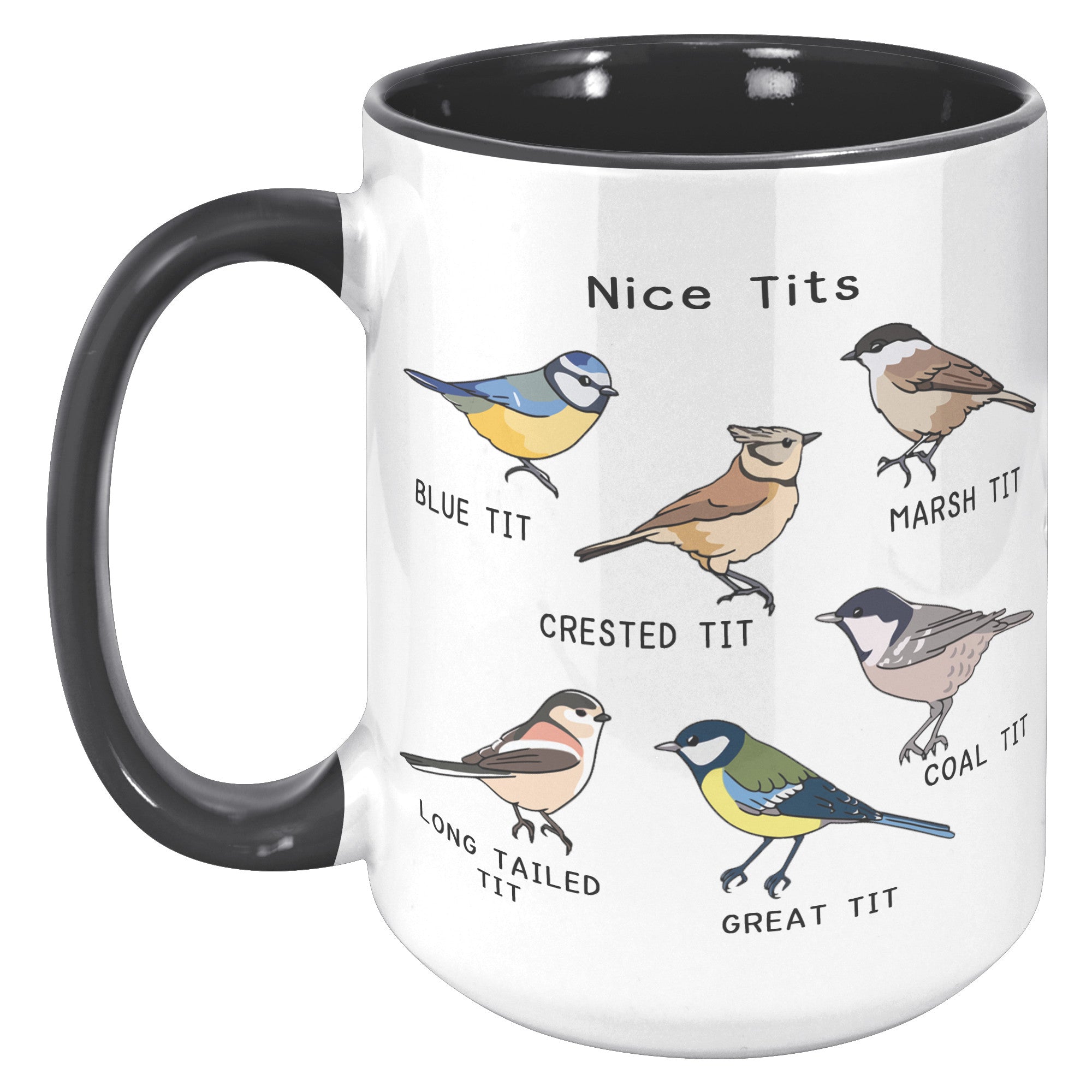 15oz Accent Mug - Nice Tits Birds