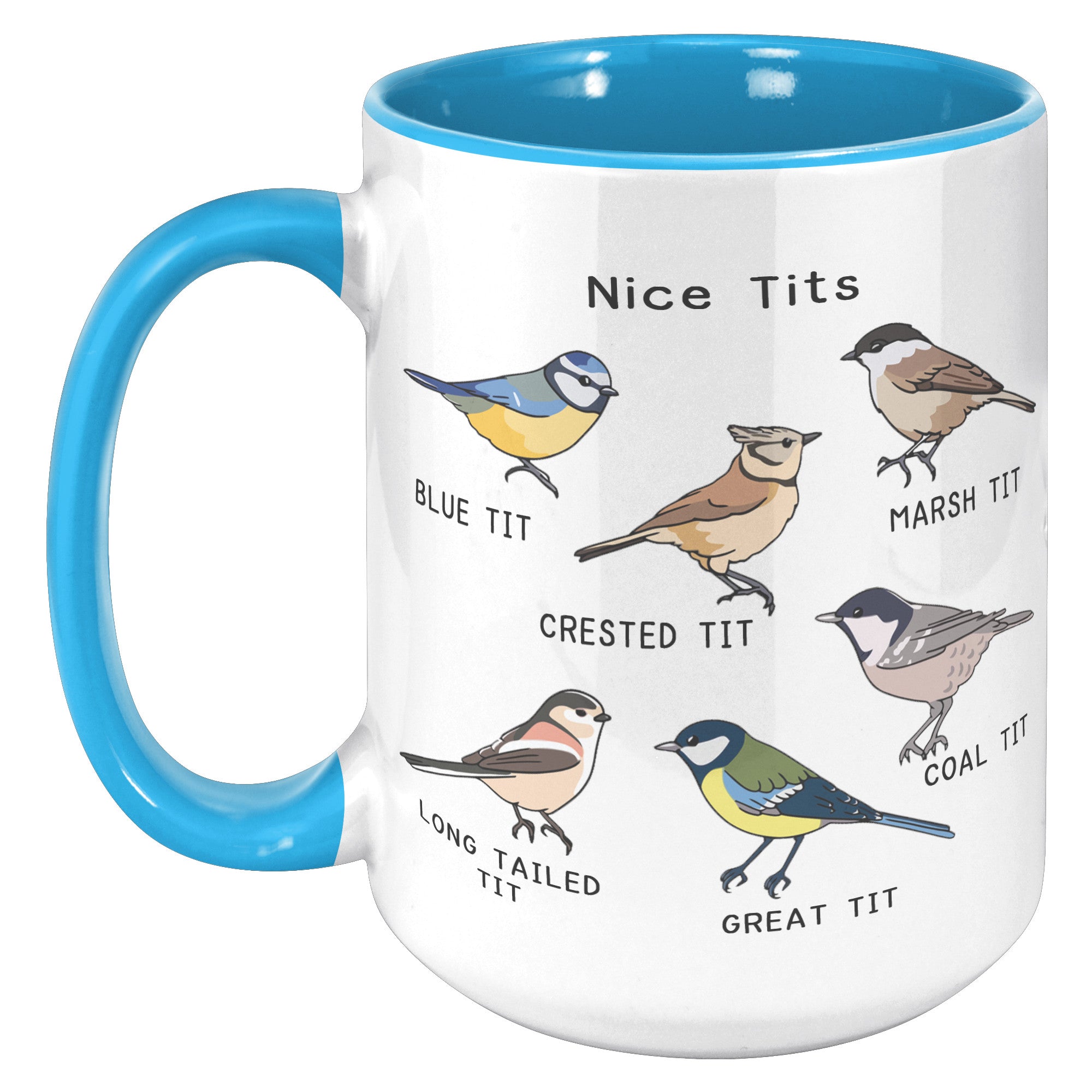 15oz Accent Mug - Nice Tits Birds