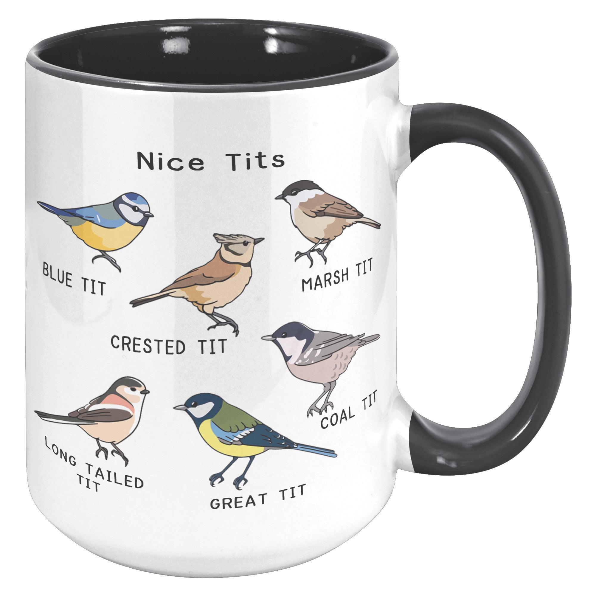 15oz Accent Mug - Nice Tits Birds