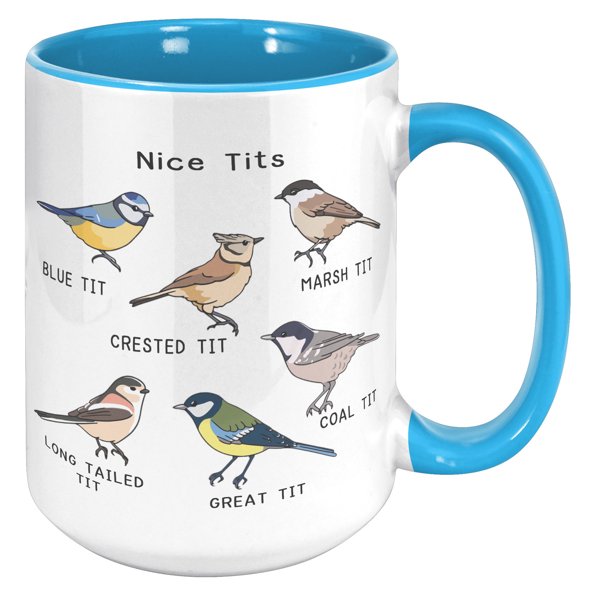 15oz Accent Mug - Nice Tits Birds