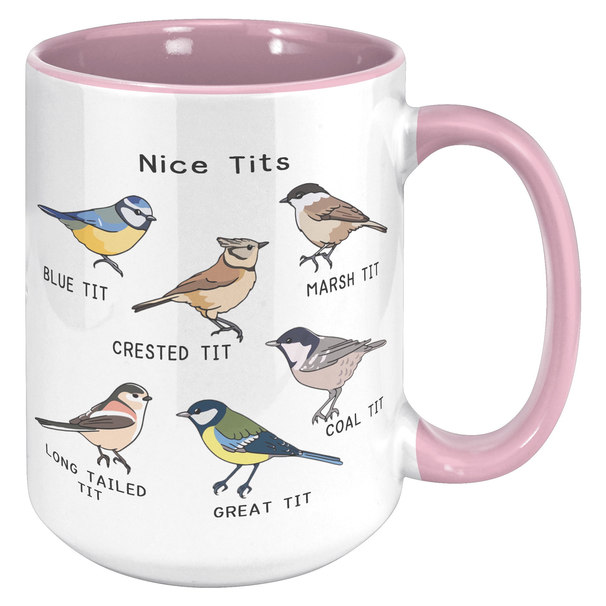 15oz Accent Mug - Nice Tits Birds