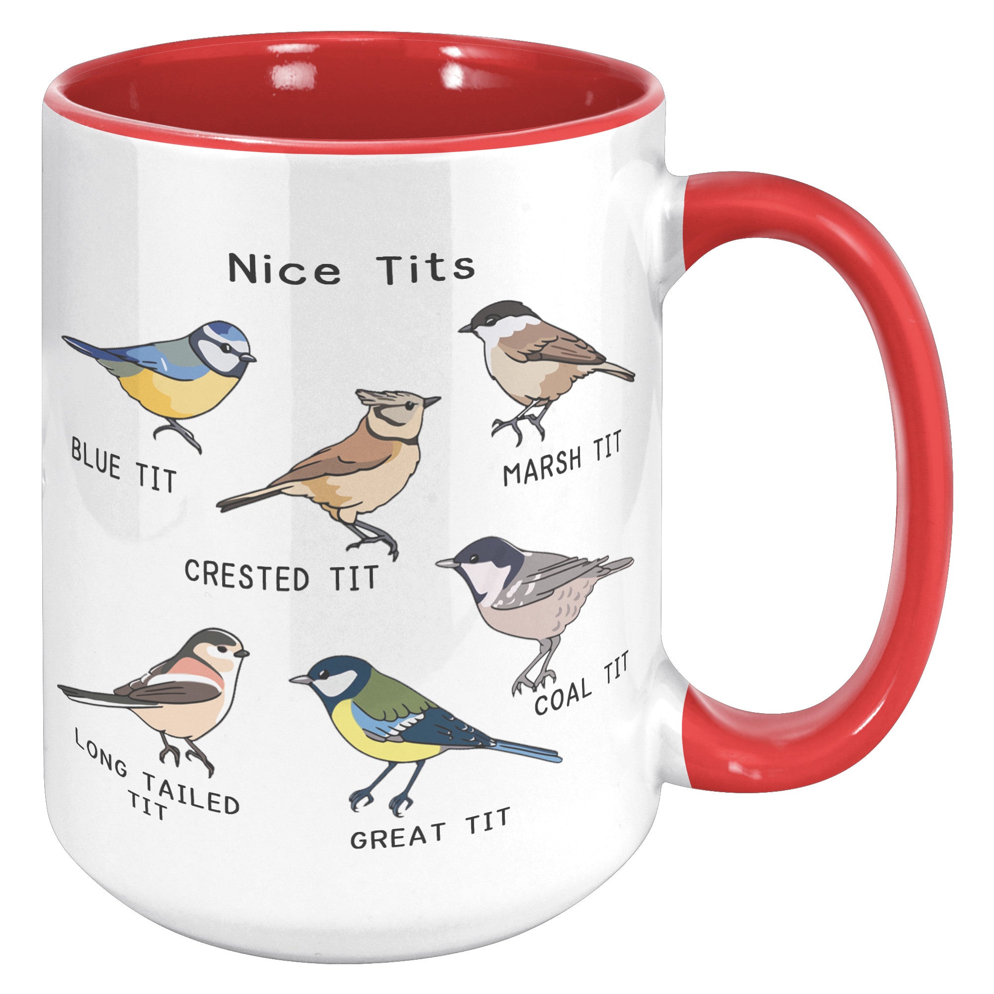 15oz Accent Mug - Nice Tits Birds