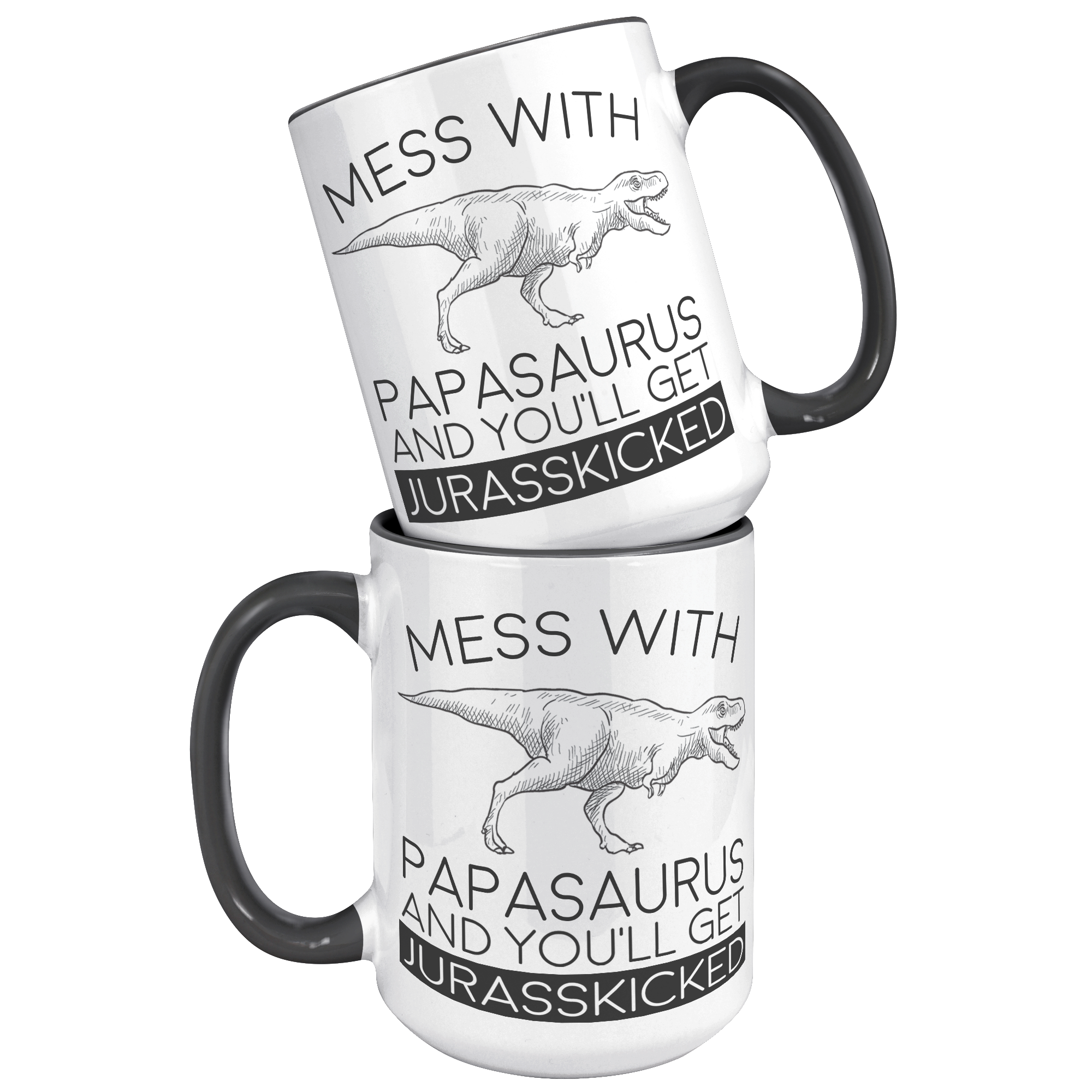 15oz_Accent_Mug_-_Papasaurus_Jurasskicke_15oz_Accent_FrontBack_Black_Mockup.png