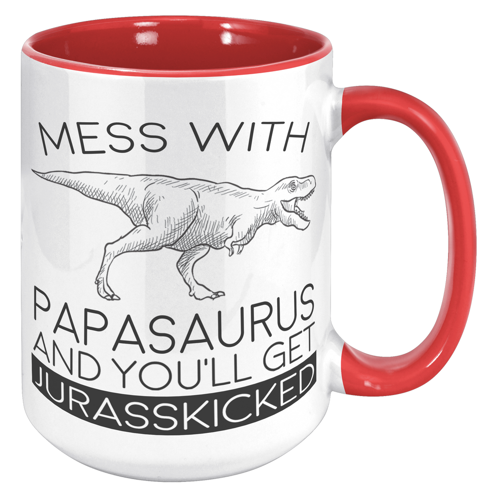 15oz_Accent_Mug_-_Papasaurus_Jurasskicke_15oz_Accent_RH_Red_Mockup.png
