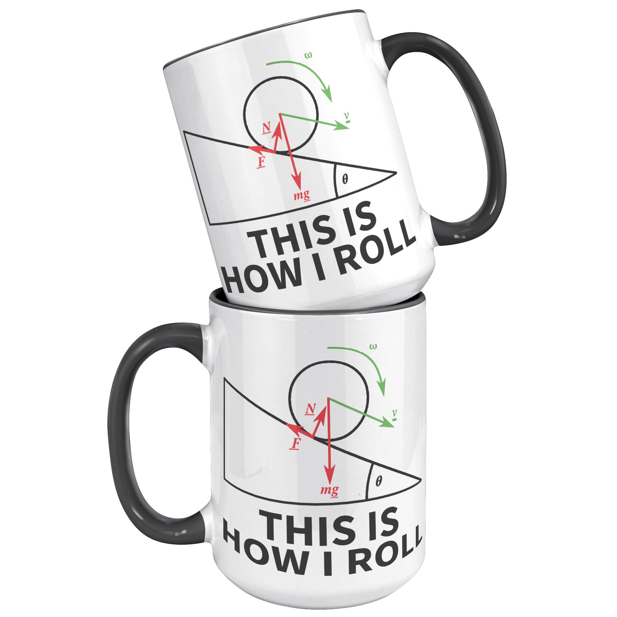 15oz Accent Mug - Physics This Is How I Roll