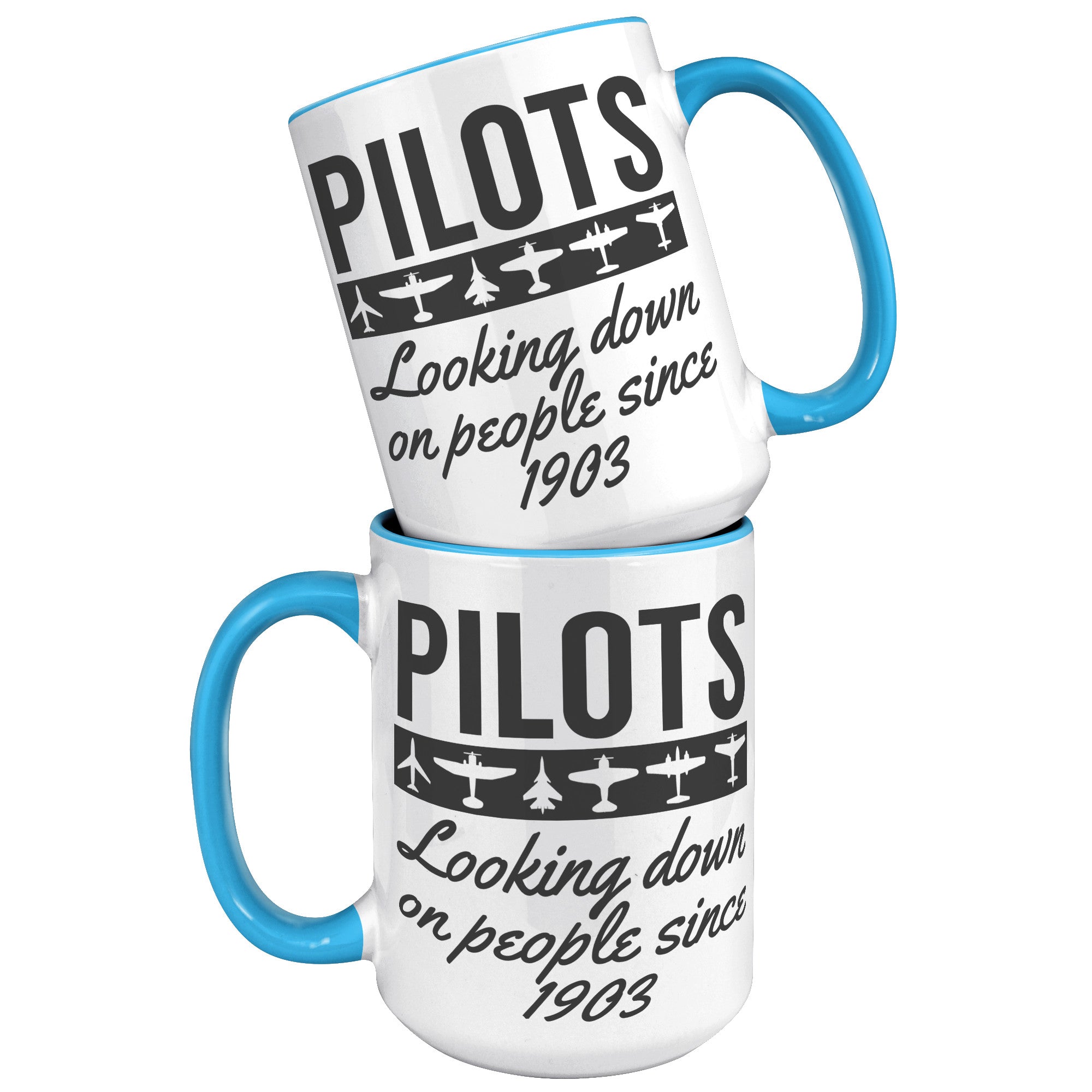 15oz Accent Mug - Pilots Looking Down