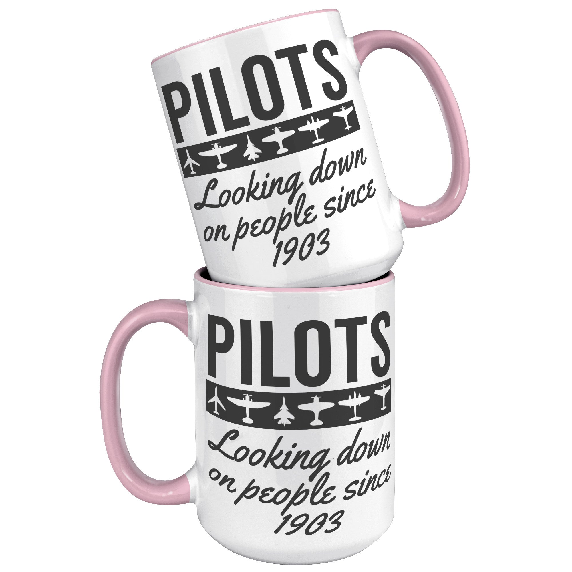 15oz Accent Mug - Pilots Looking Down