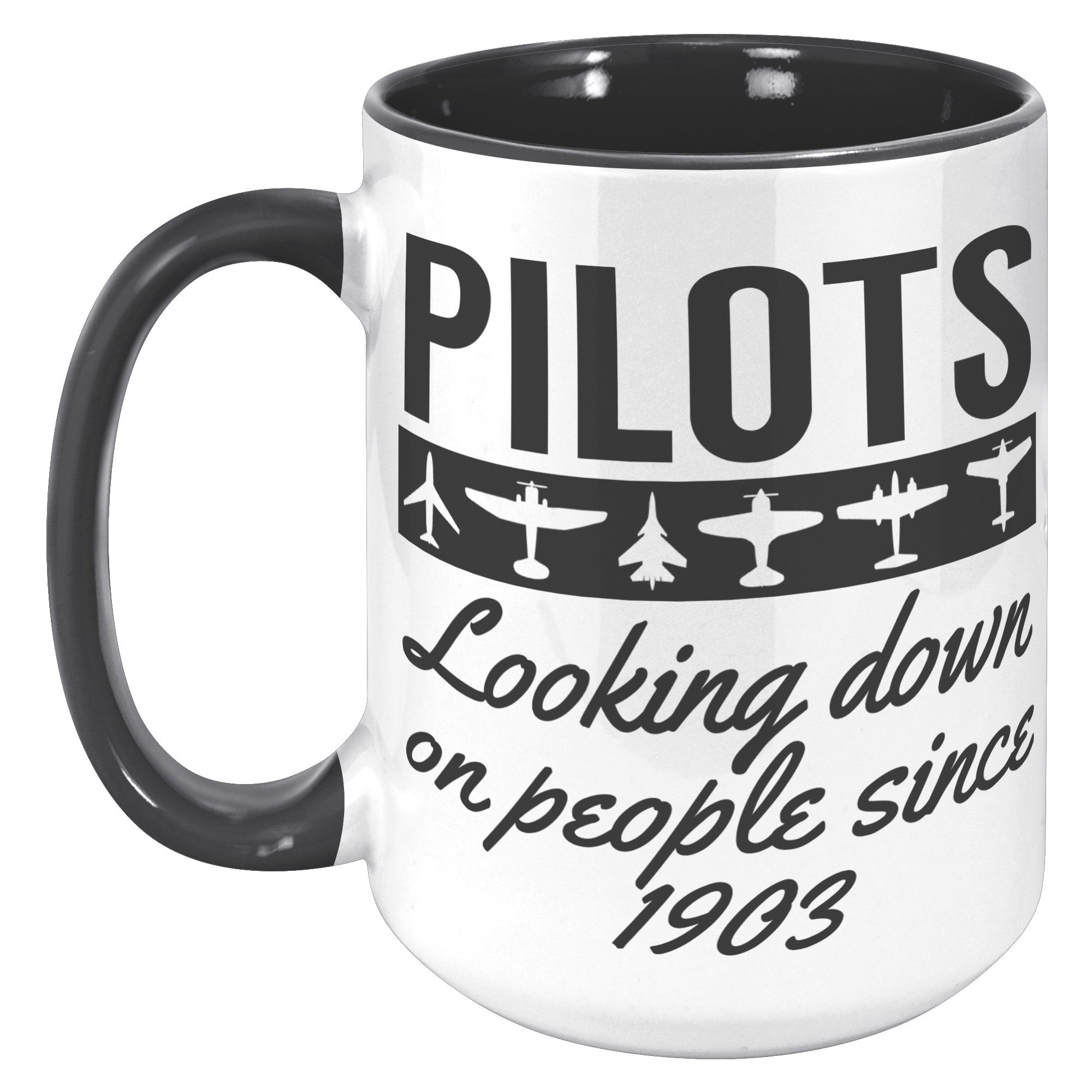 15oz Accent Mug - Pilots Looking Down