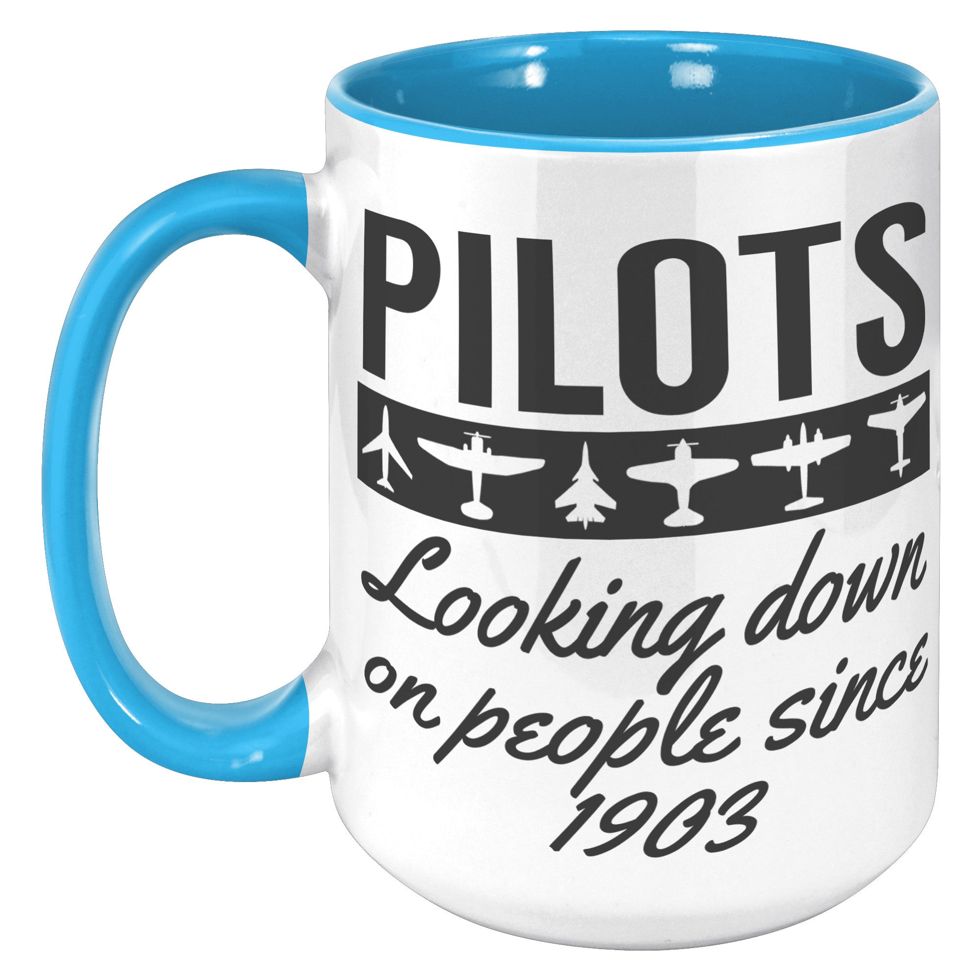 15oz Accent Mug - Pilots Looking Down