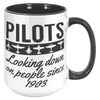 15oz Accent Mug - Pilots Looking Down