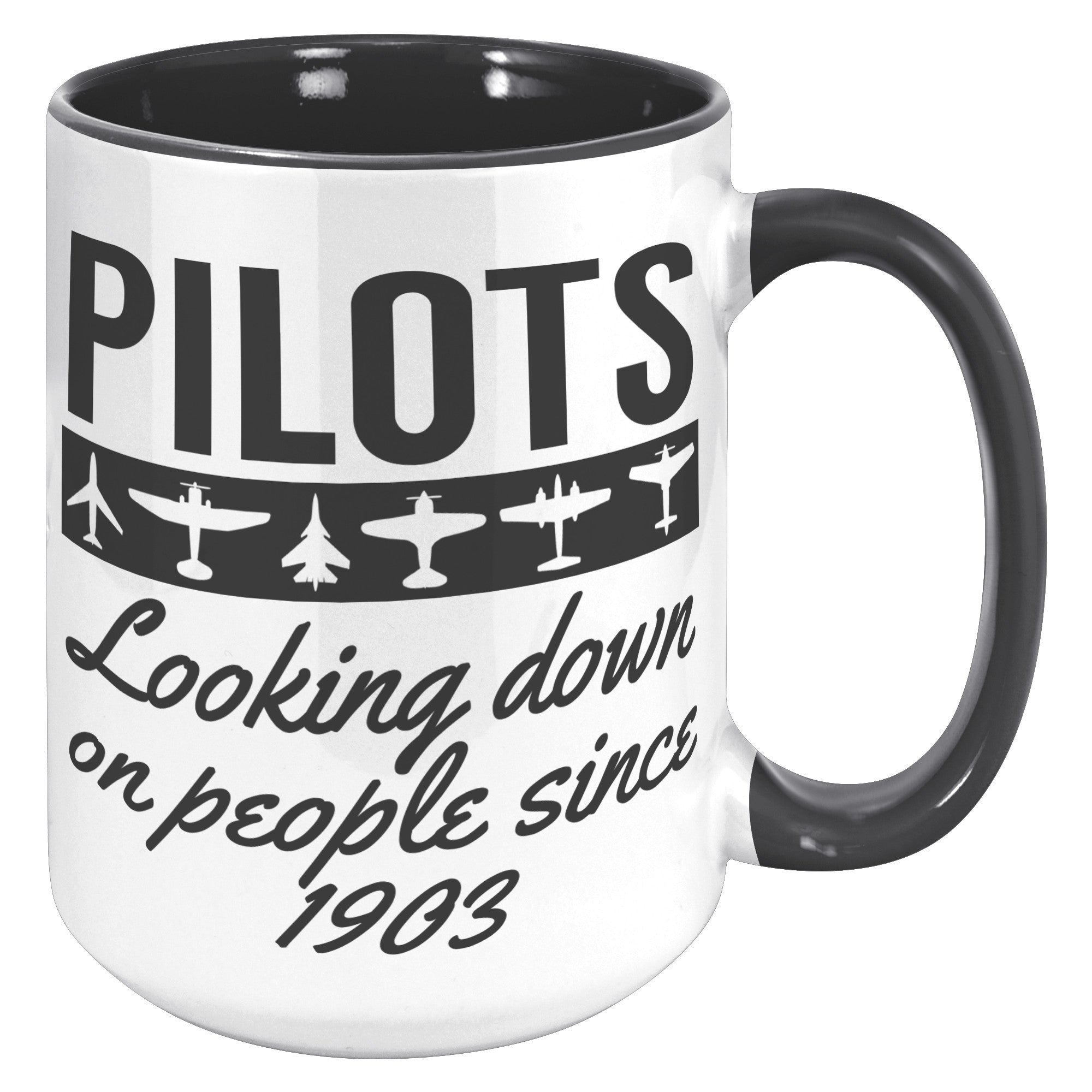 15oz Accent Mug - Pilots Looking Down
