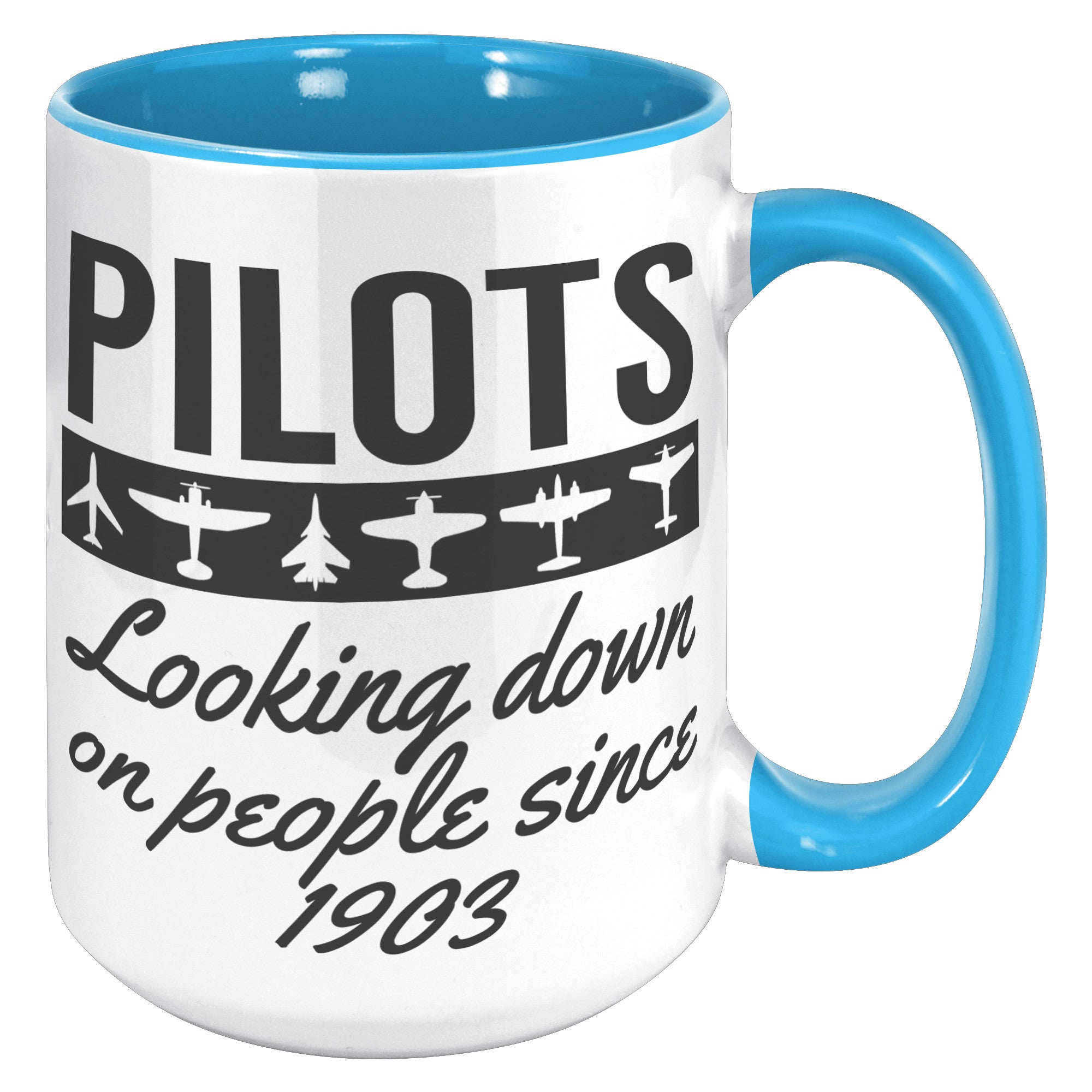 15oz Accent Mug - Pilots Looking Down