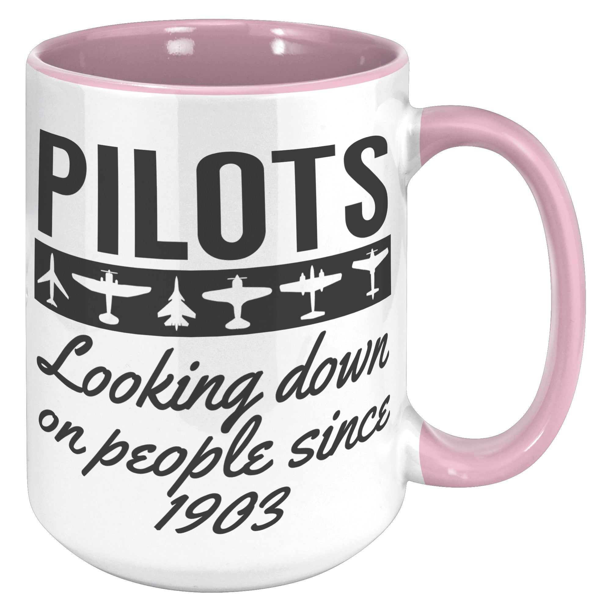 15oz Accent Mug - Pilots Looking Down