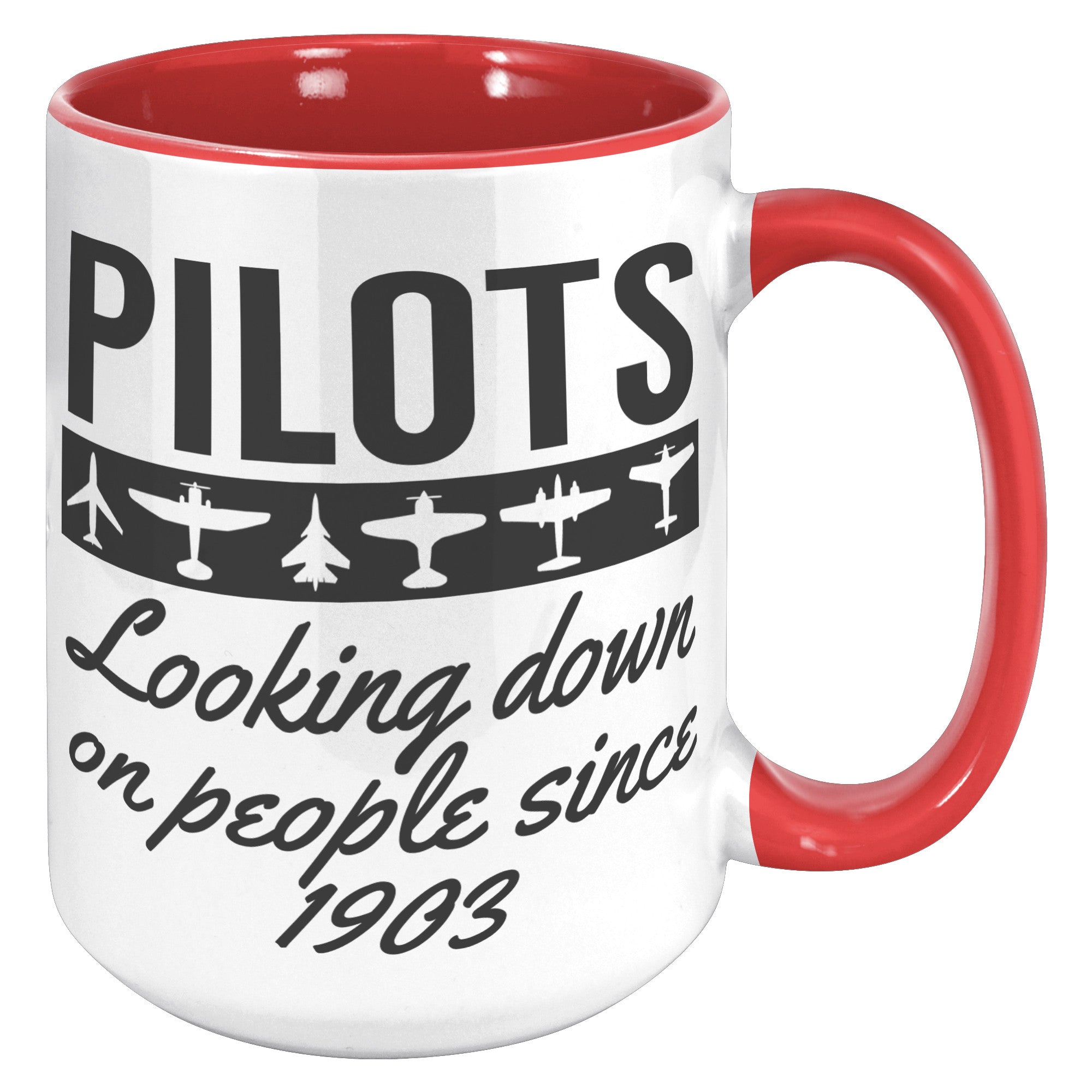 15oz Accent Mug - Pilots Looking Down