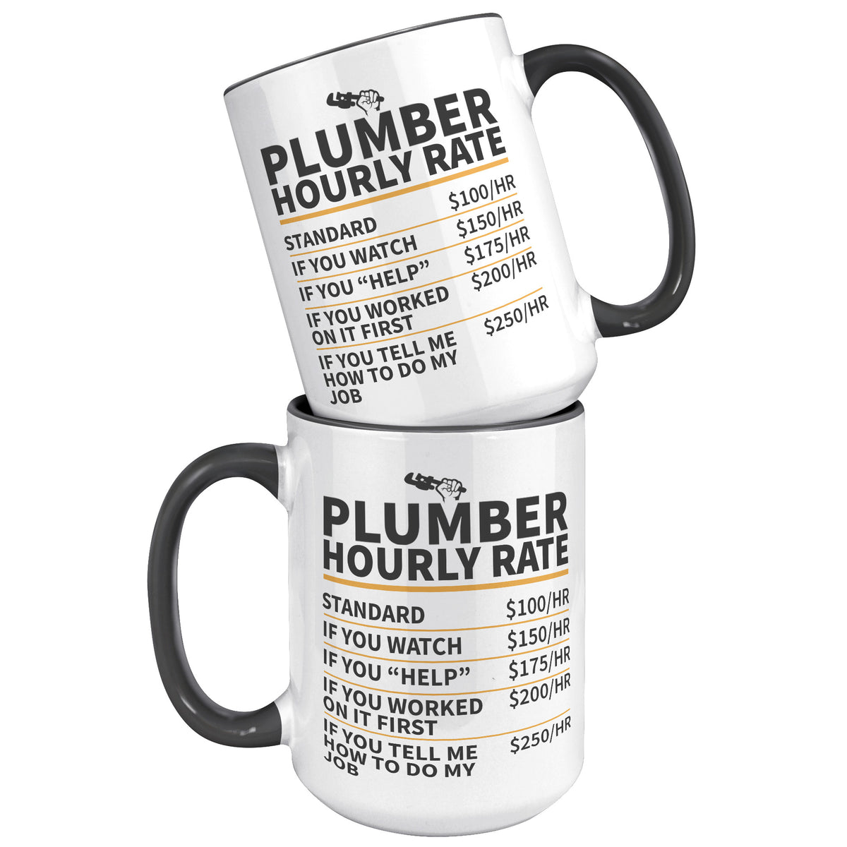 15oz Accent Mug - Plumber Hourly Rate