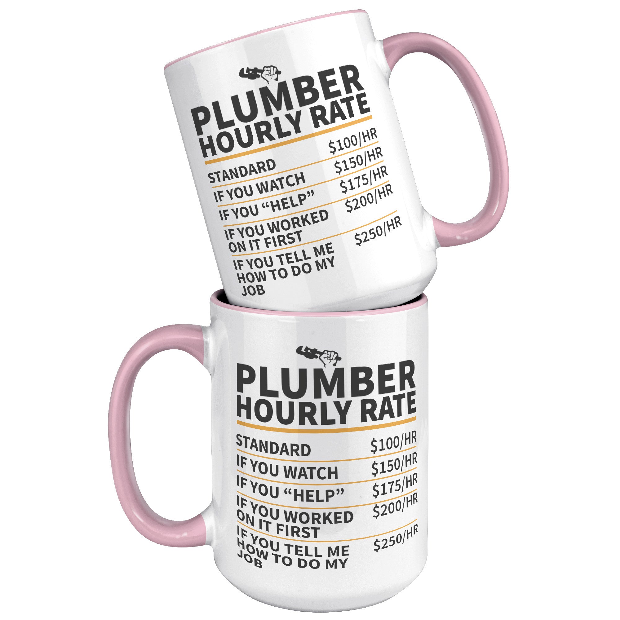 15oz Accent Mug - Plumber Hourly Rate