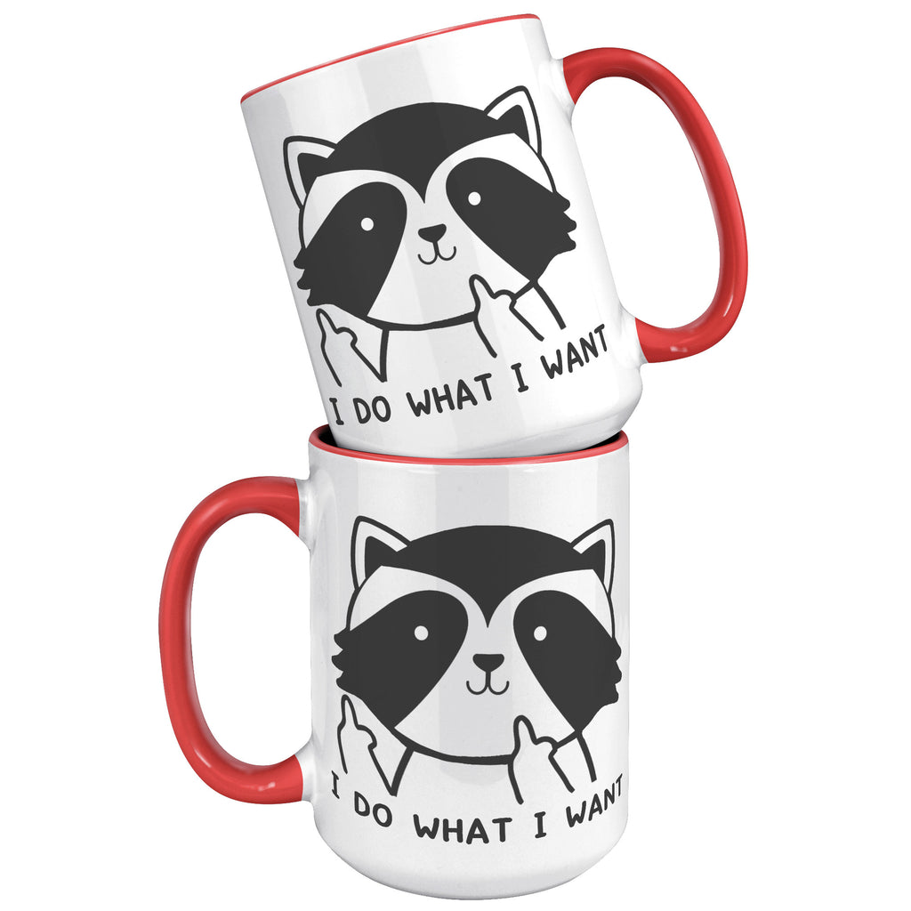 15oz Accent Mug - Raccoon Do What I Want