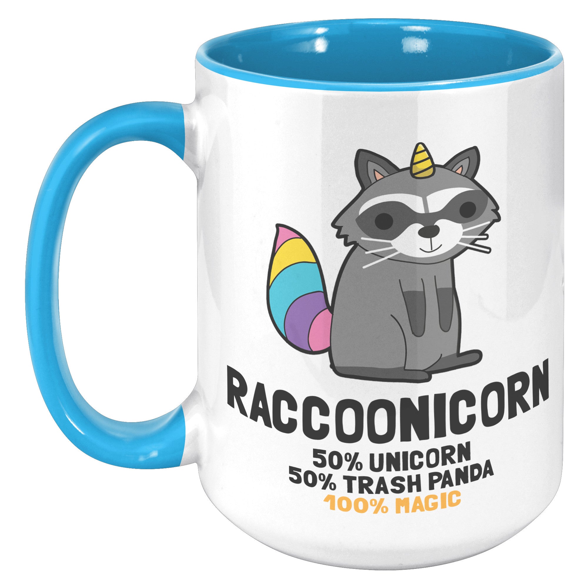 15oz Accent Mug - Raccoonicorn