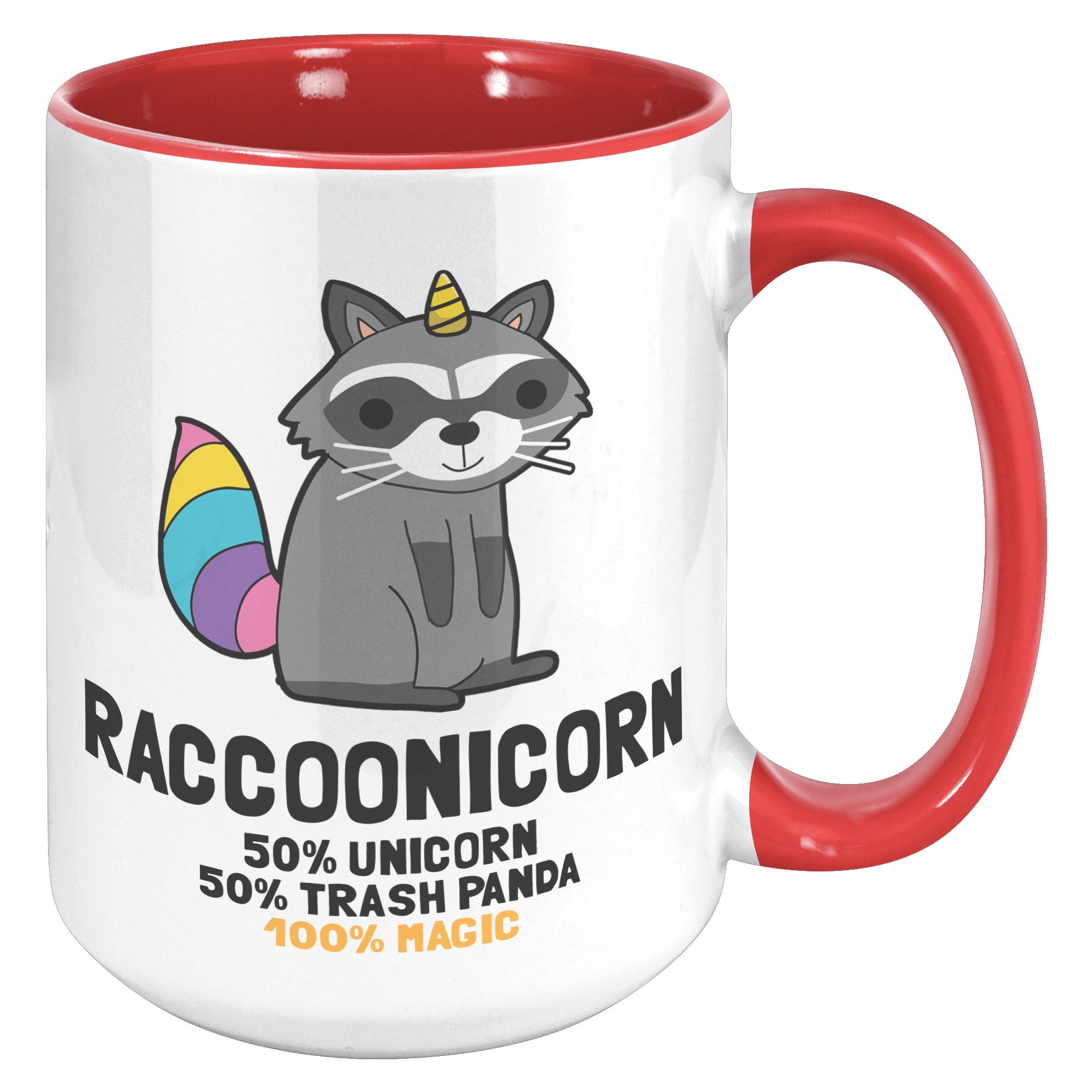 15oz Accent Mug - Raccoonicorn