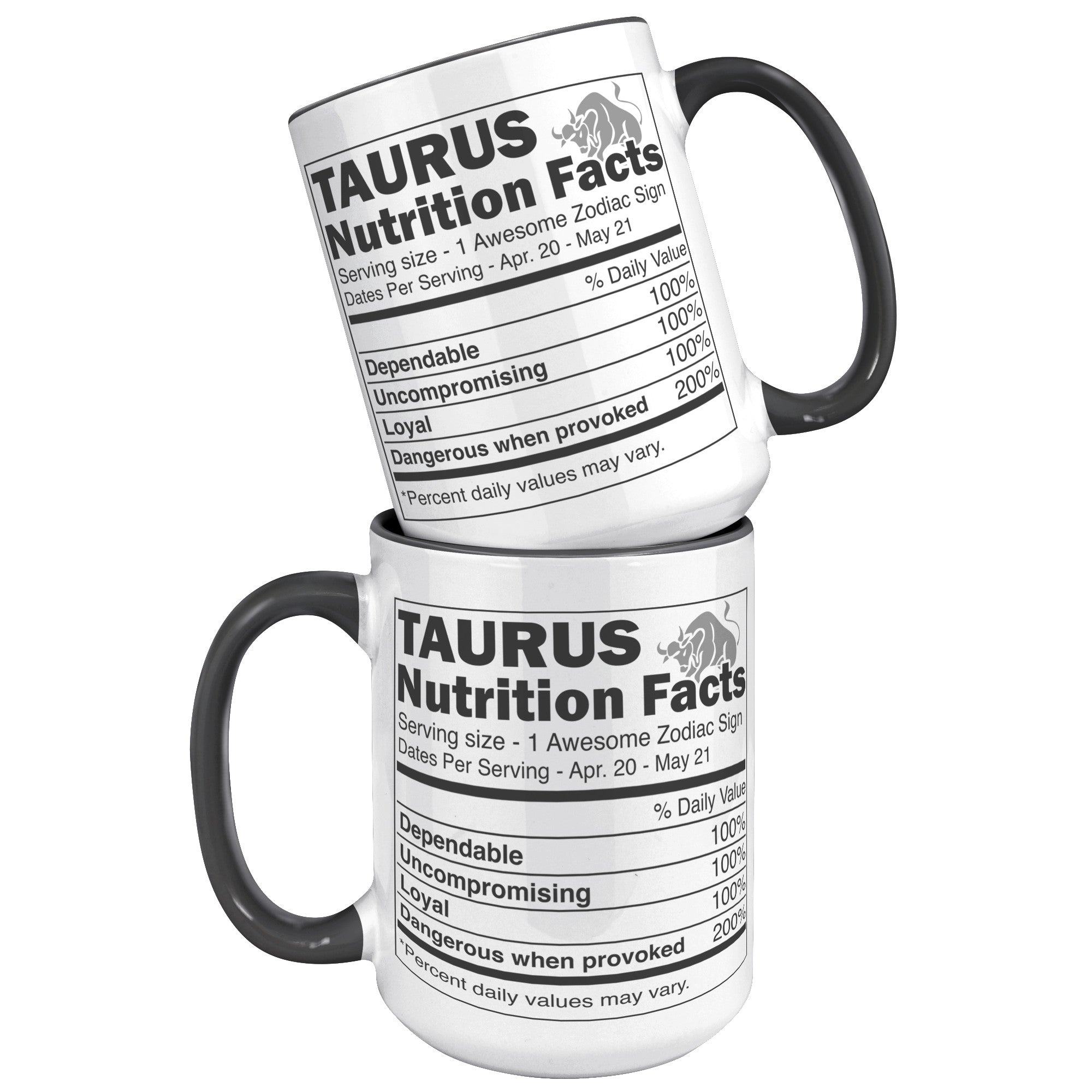 15oz Accent Mug - Taurus Nutrition Facts