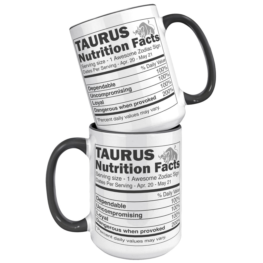 15oz Accent Mug - Taurus Nutrition Facts