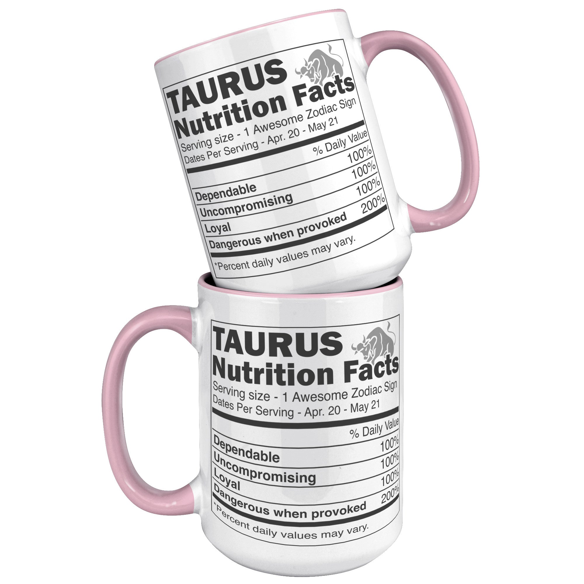 15oz Accent Mug - Taurus Nutrition Facts