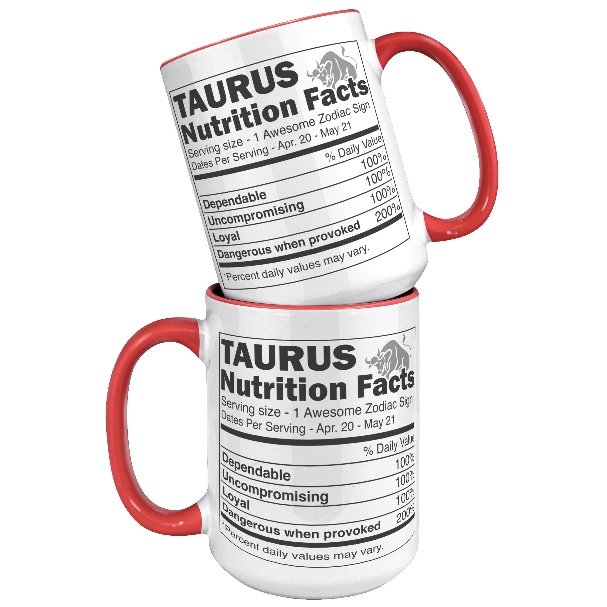 15oz Accent Mug - Taurus Nutrition Facts