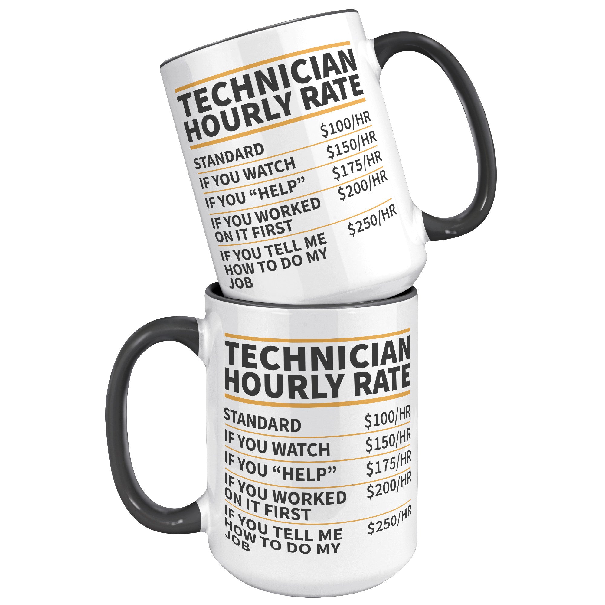 15oz Accent Mug - Technician Hourly Rate