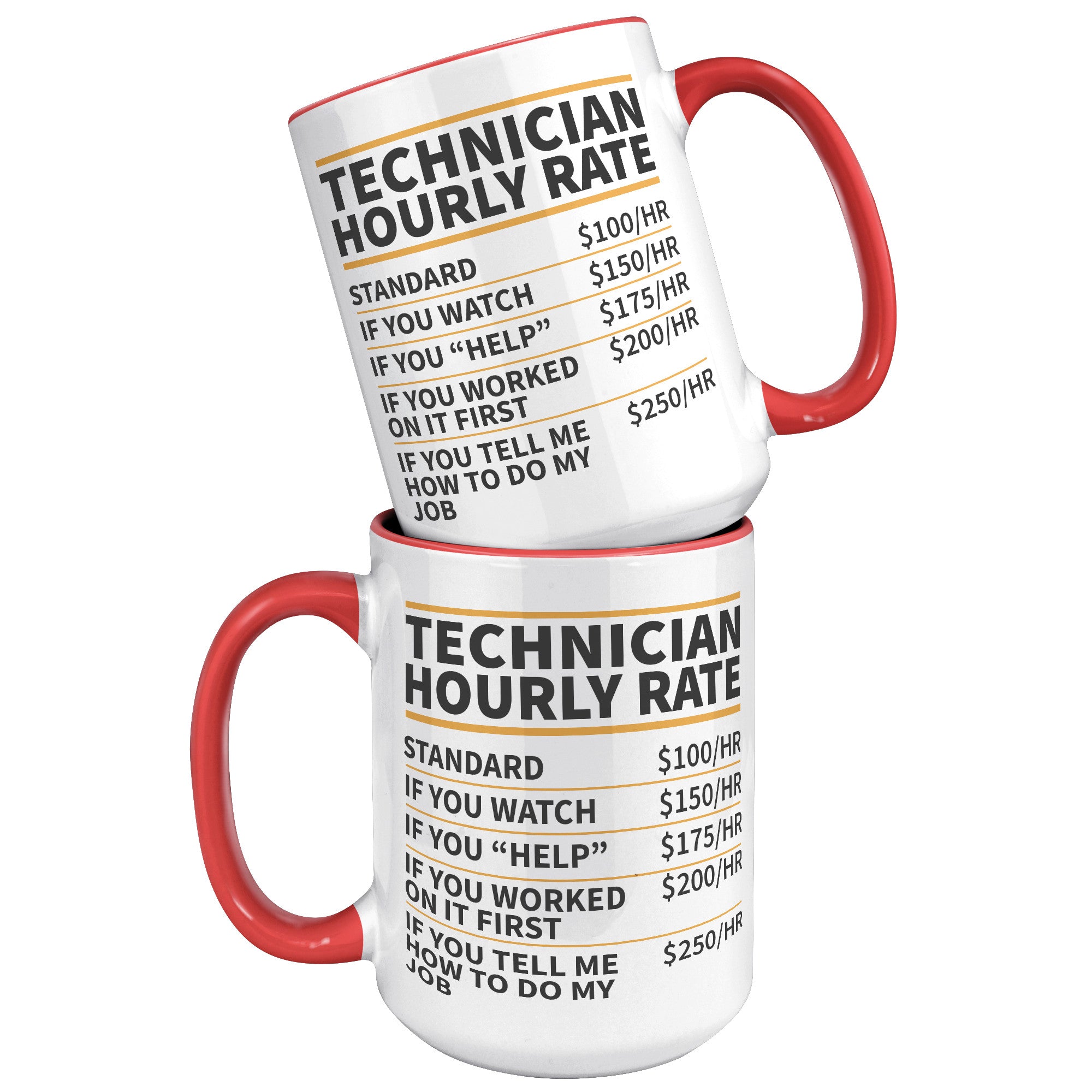 15oz Accent Mug - Technician Hourly Rate