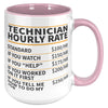 15oz Accent Mug - Technician Hourly Rate
