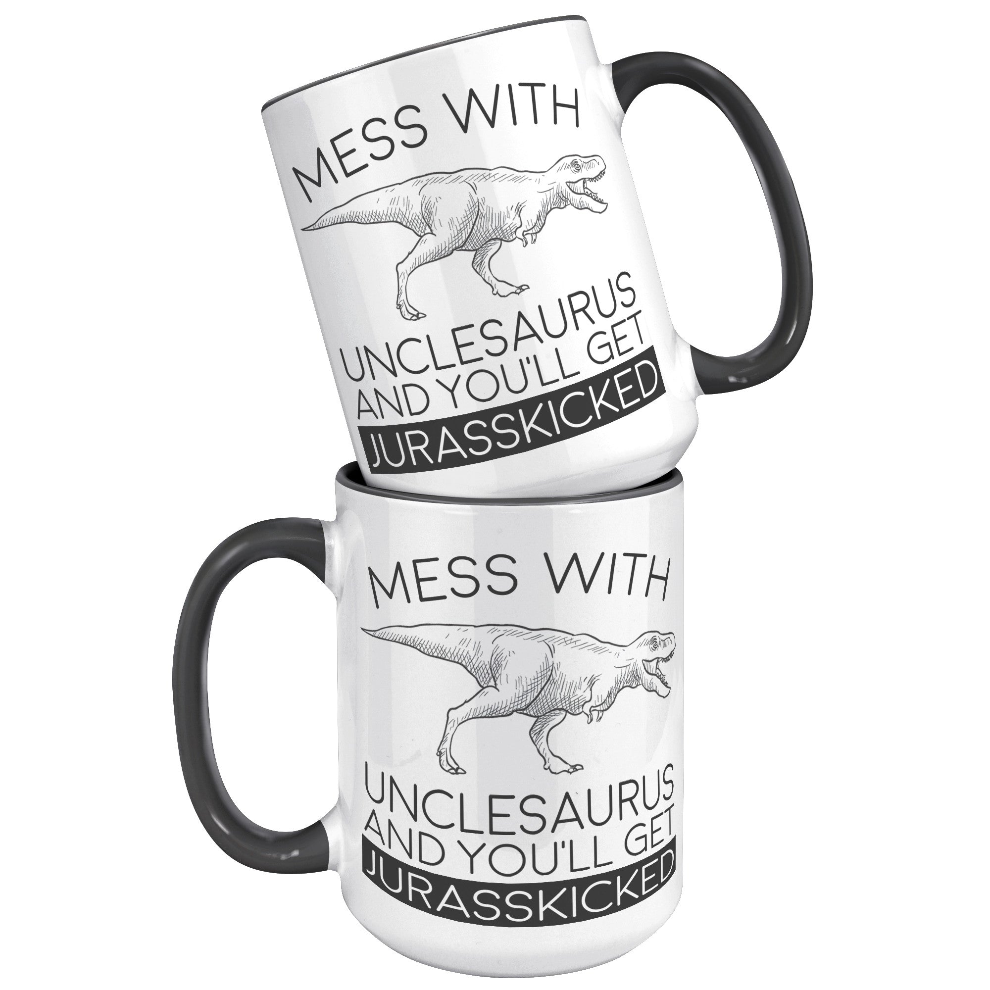 15oz Accent Mug - Unclesaurus Jurasskicked