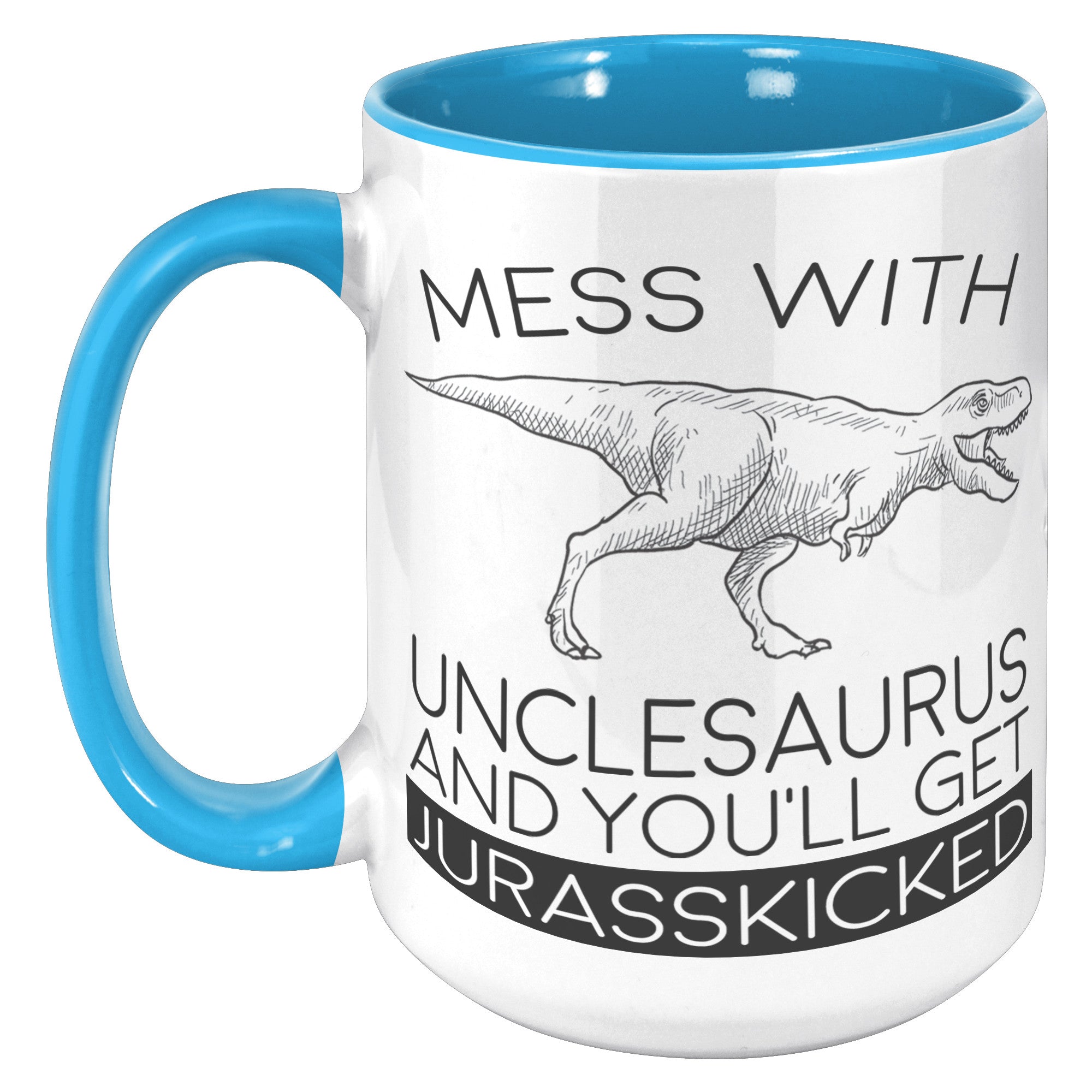 15oz Accent Mug - Unclesaurus Jurasskicked