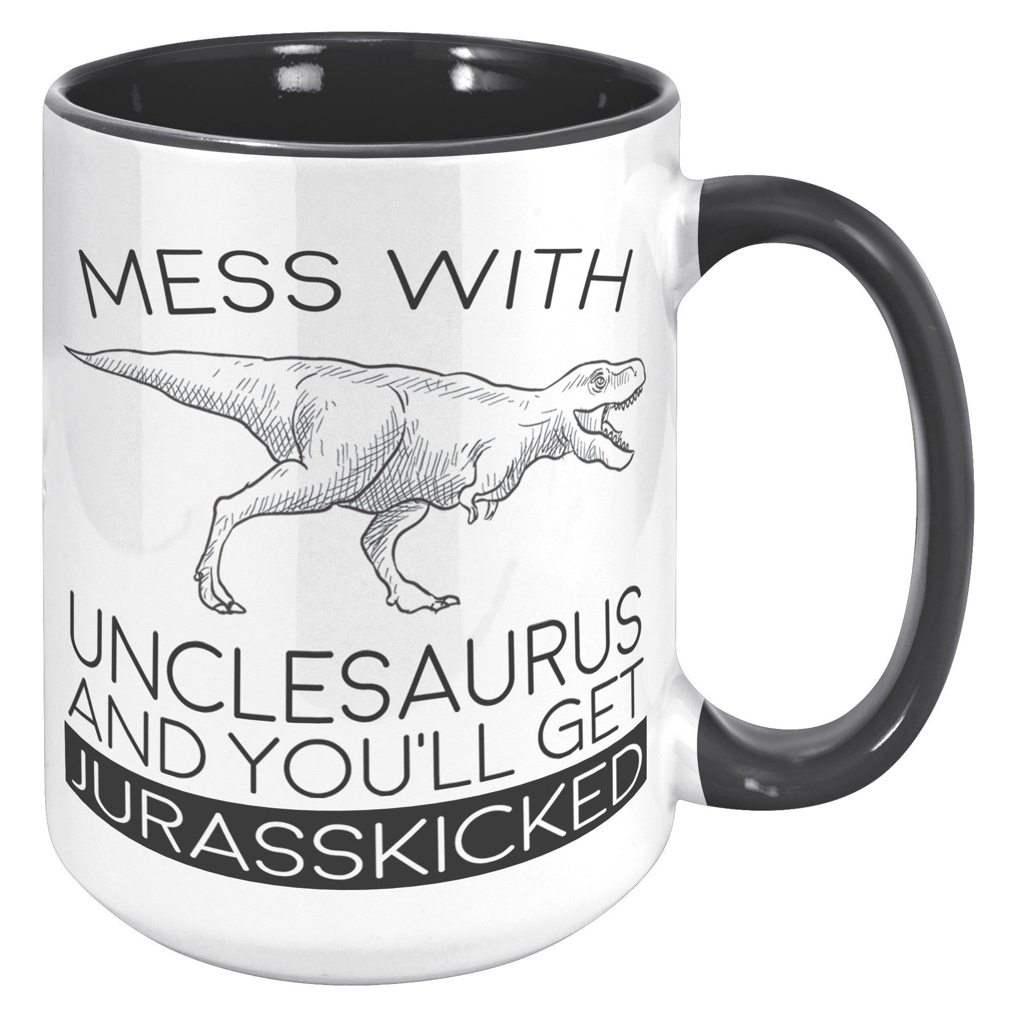 15oz Accent Mug - Unclesaurus Jurasskicked