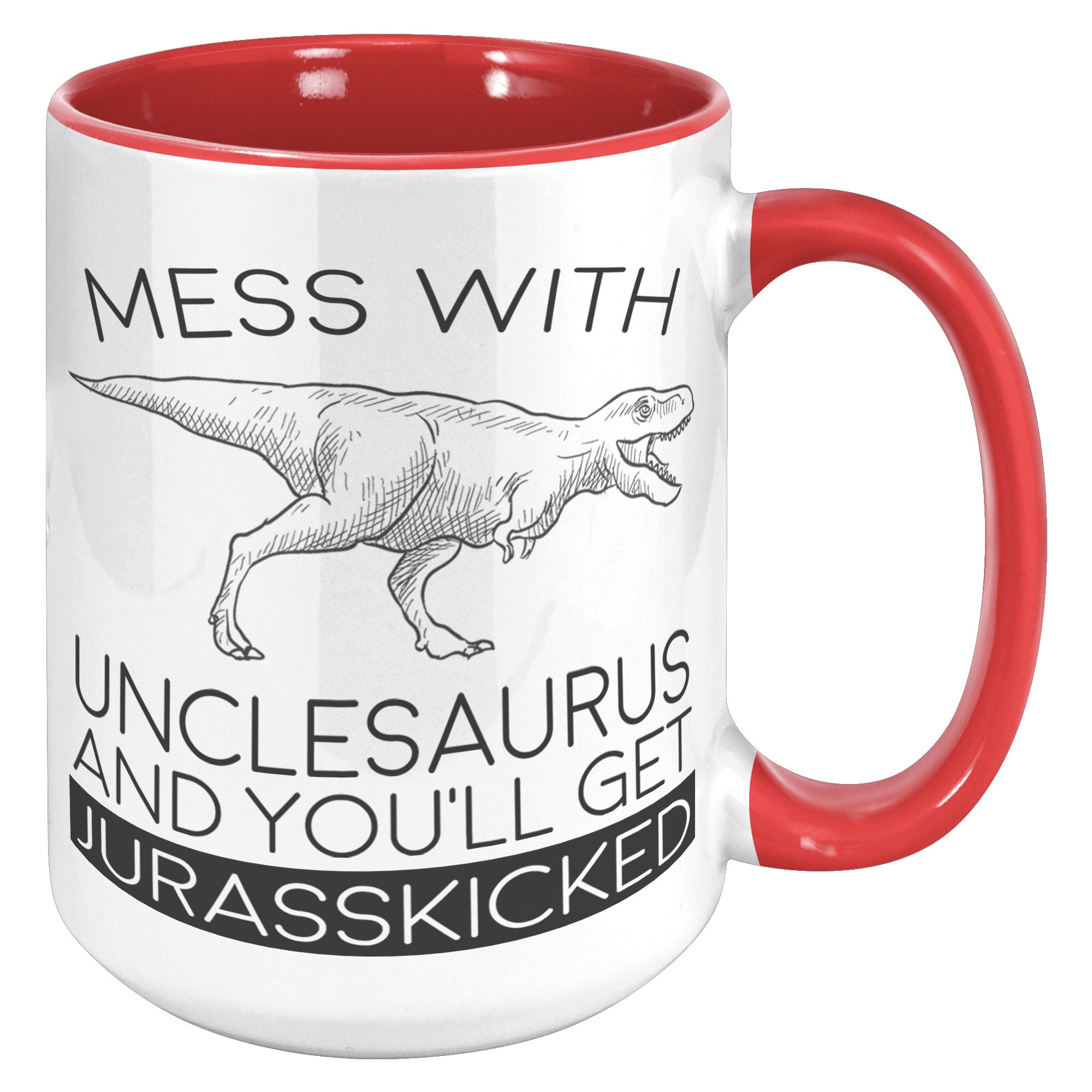 15oz Accent Mug - Unclesaurus Jurasskicked