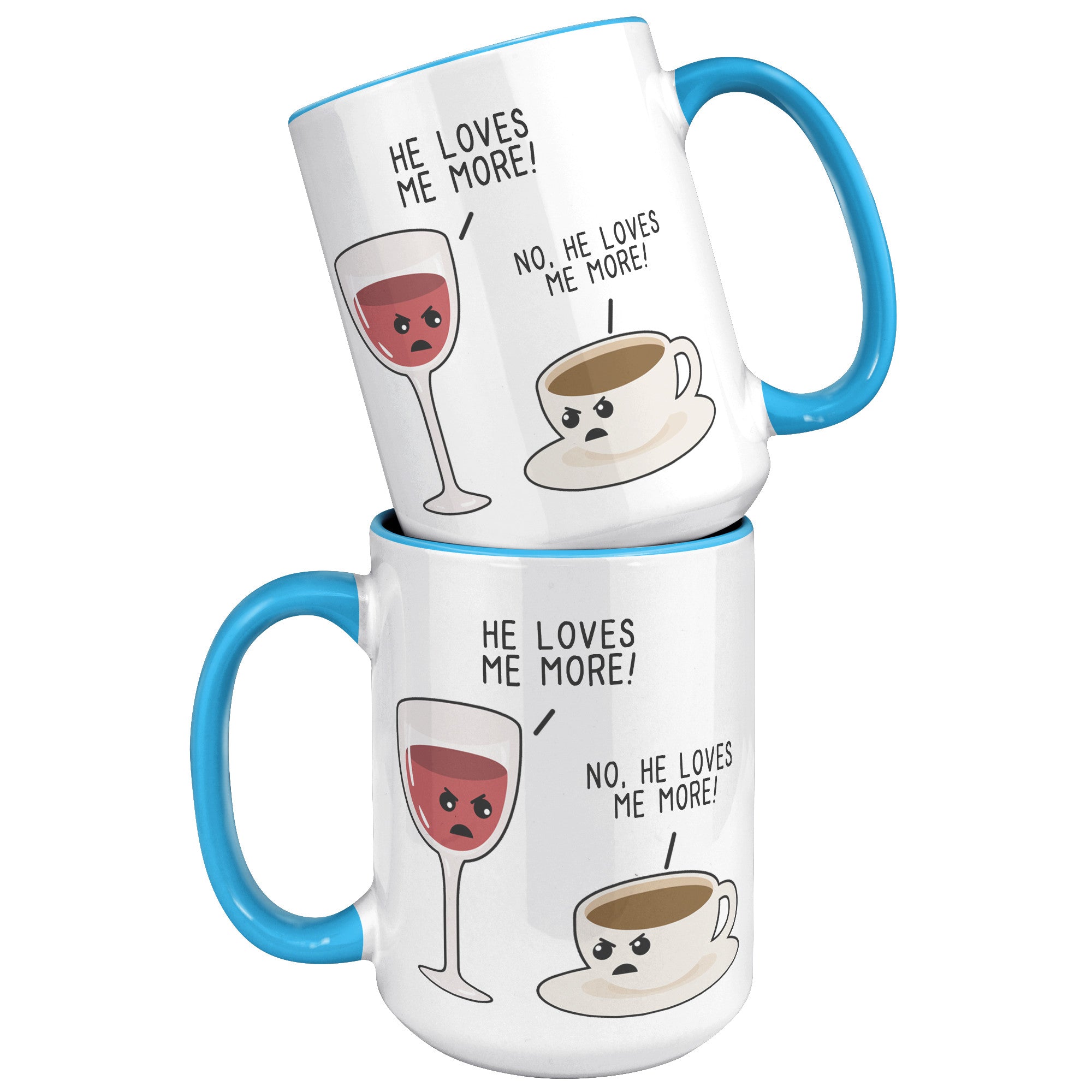 15oz Accent Mug - Wine He Loves