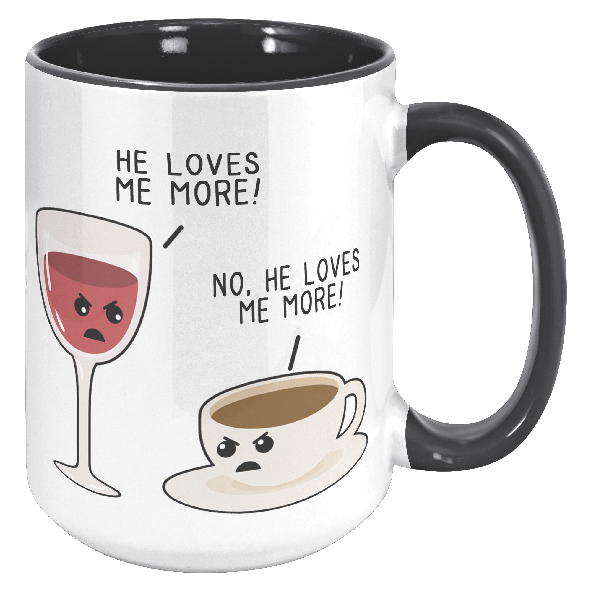 15oz Accent Mug - Wine He Loves