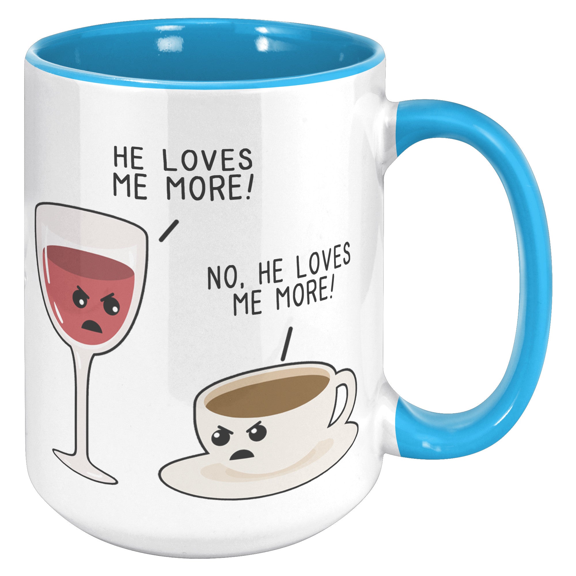 15oz Accent Mug - Wine He Loves