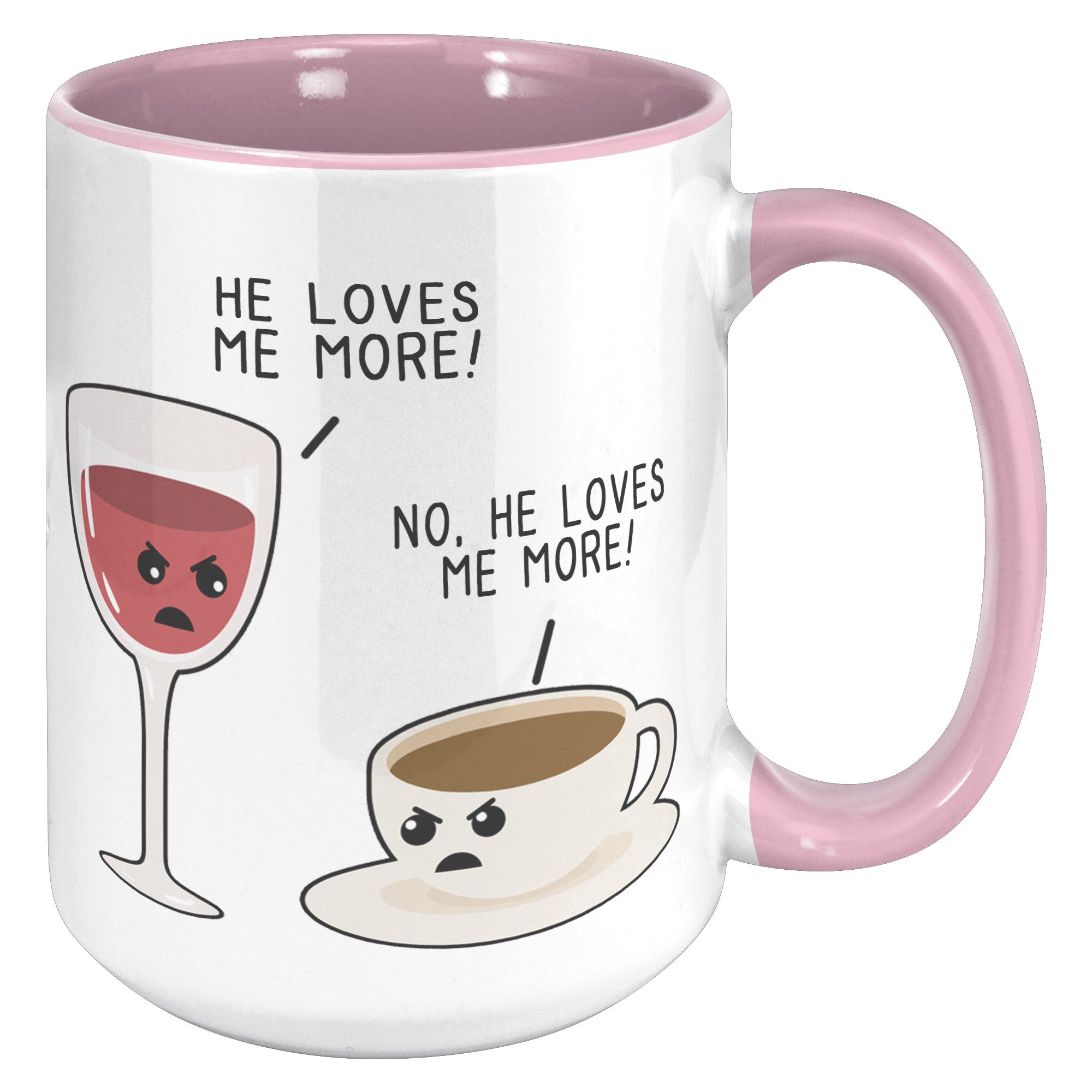 15oz Accent Mug - Wine He Loves